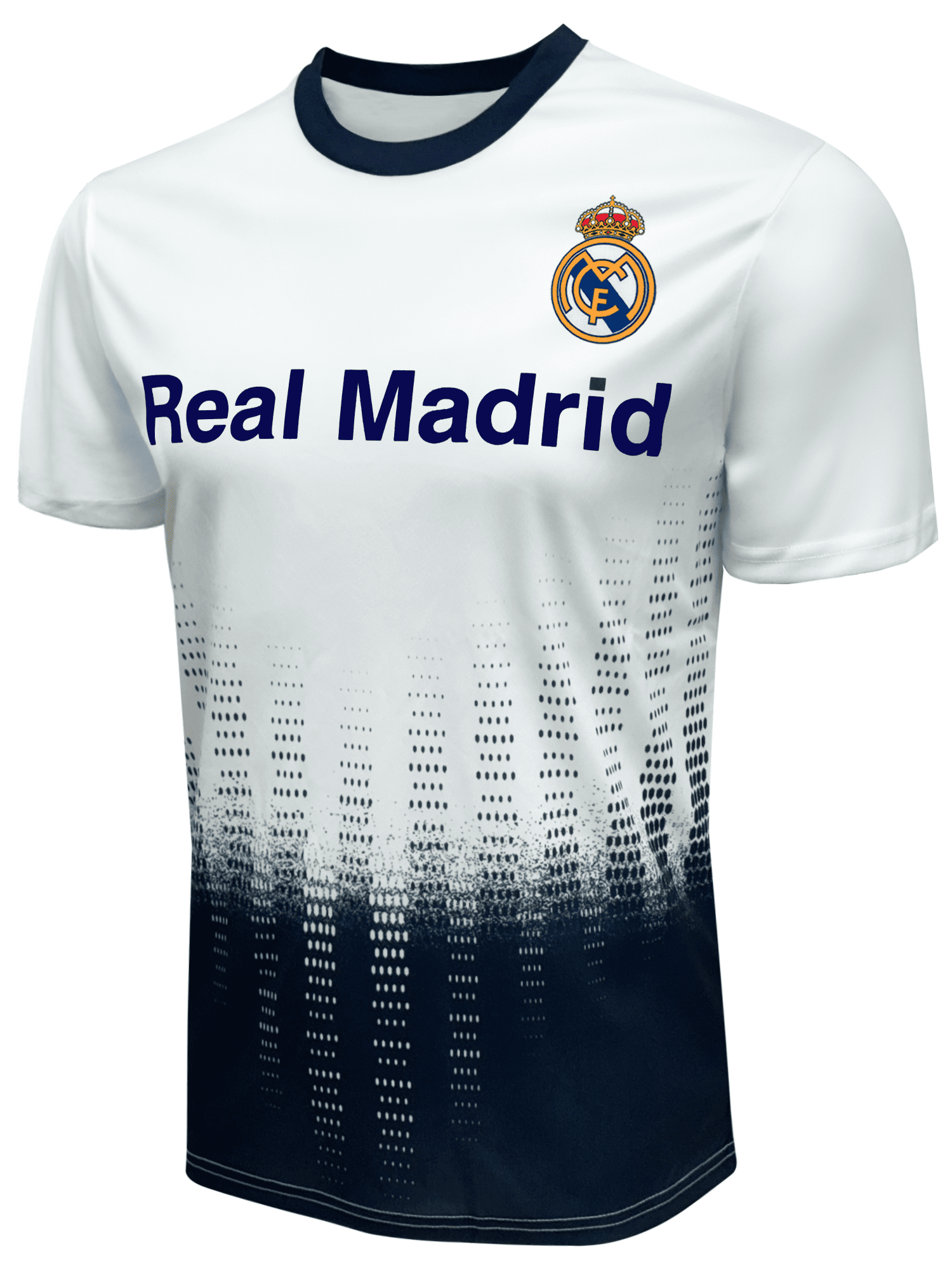 Icon Sports Real Madrid Soccer Jersey, Breathable Polyester Fan Apparel (White/Navy, Adult S-XL) 90430