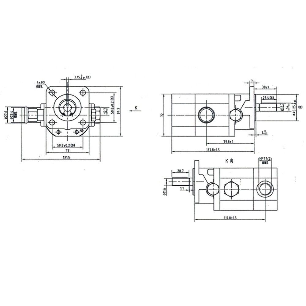 Generic Hydraulic Log Splitter Pump (13 GPM, Silver) ck4bv - Image 2