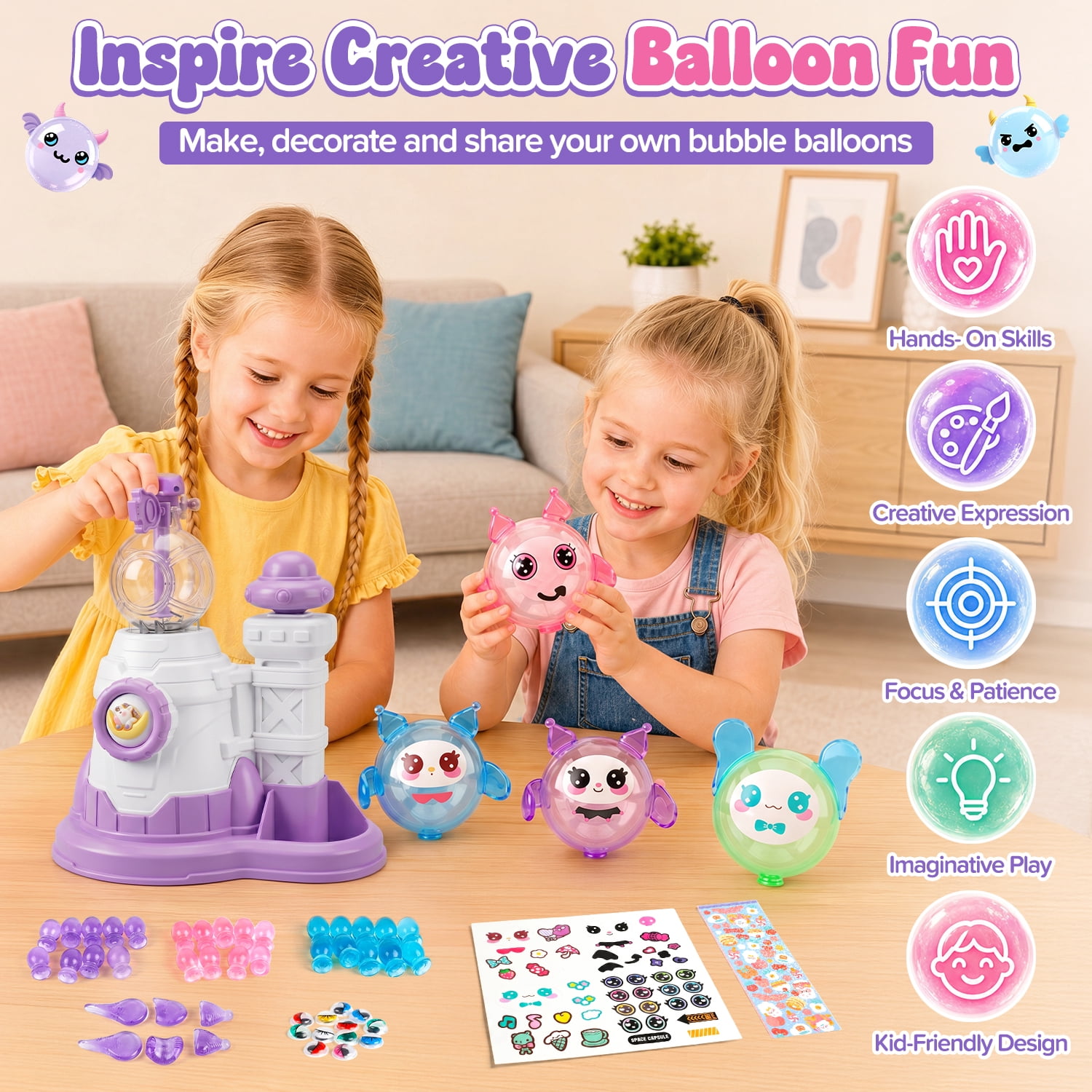 Carsky Unicorn Bubble Balloon Decorating Kit, DIY Party Craft Activity Set (212 Pieces) d1d89