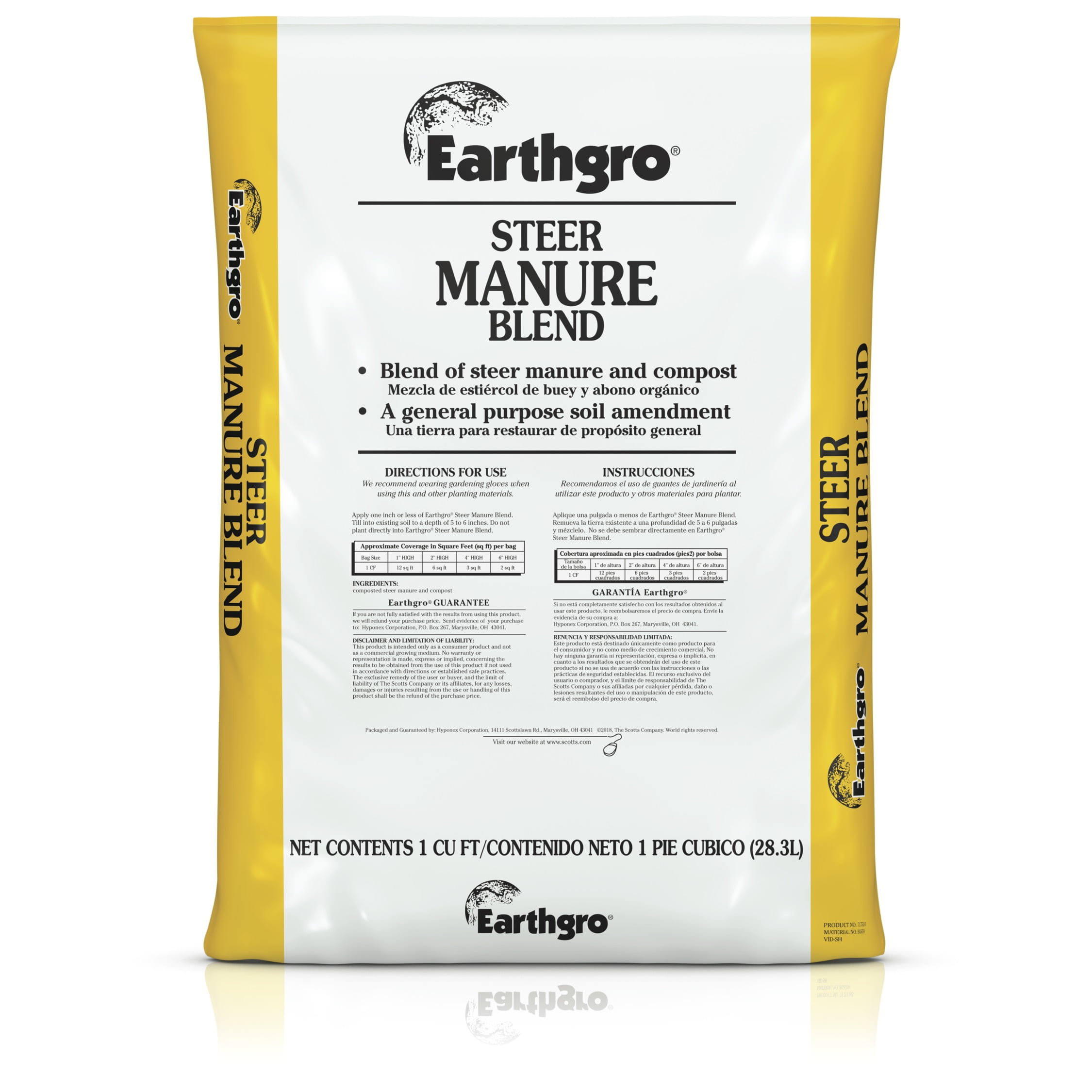 Earthgro Steer Manure Blend Soil Amendment for Gardens and Landscapes (1 cu. ft.) ny882