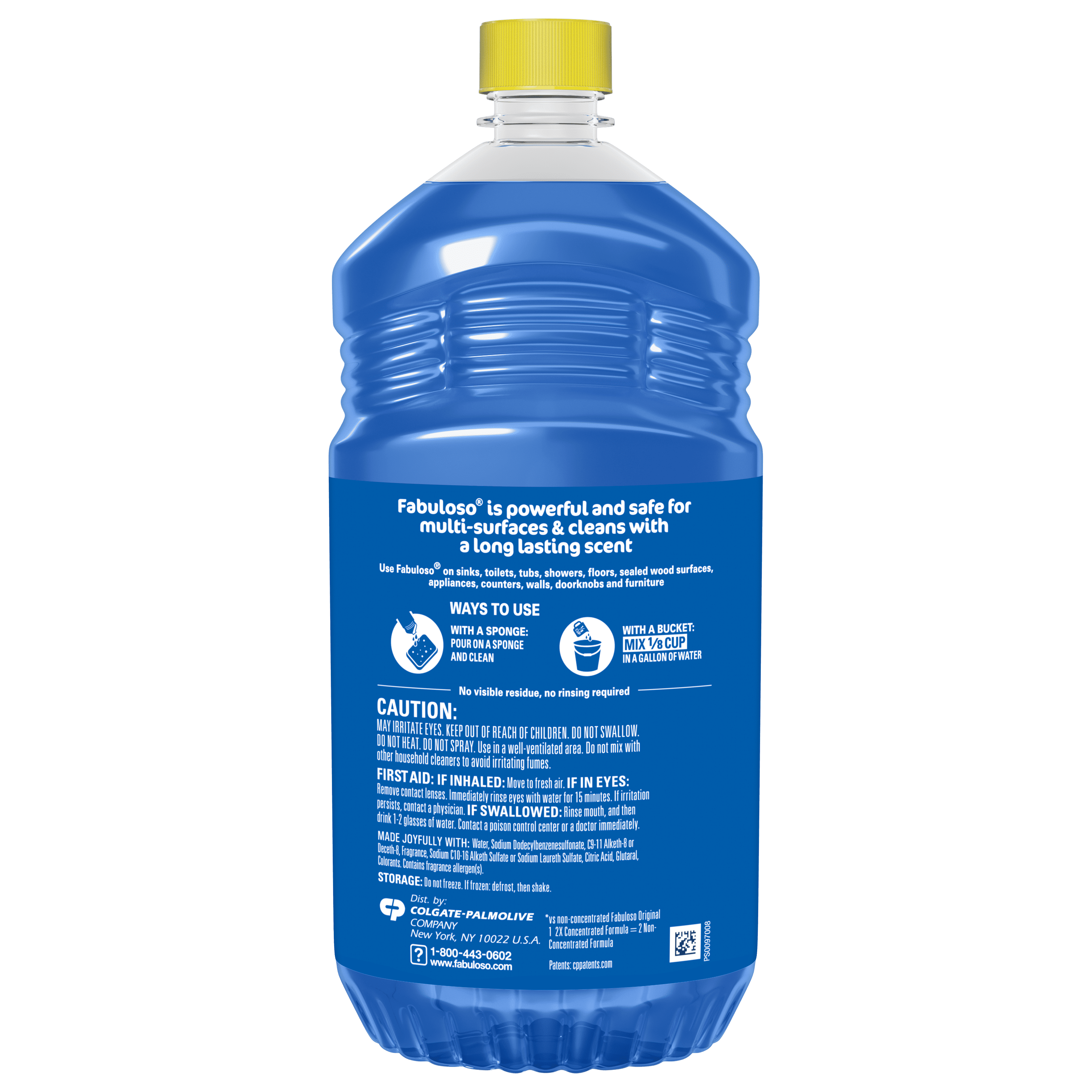 Fabuloso 2X Multi-Purpose Cleaner, Bleach Alternative, Spring Fresh Scent (56 fl oz) e3e2l