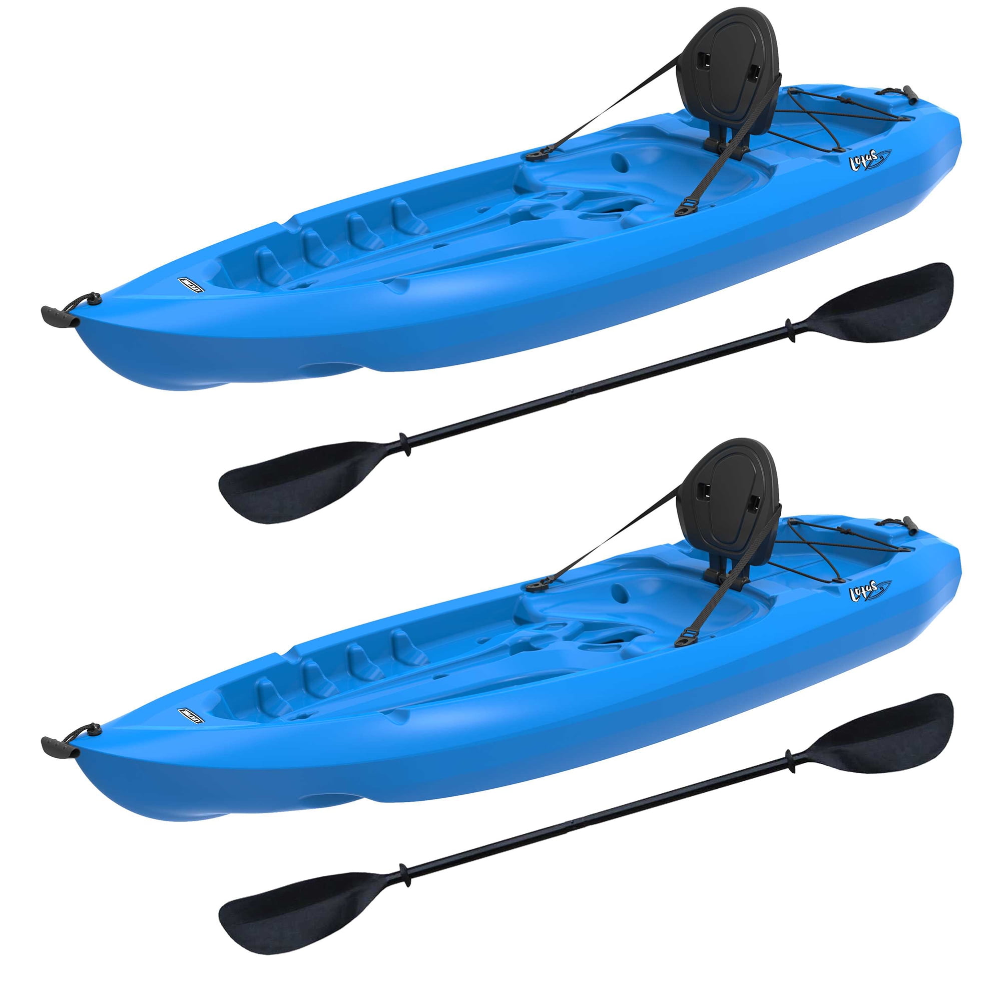 Lifetime Lotus Sit-On-Top Kayak with Paddle (Blue, 8 ft, 2-Pack) 9etom