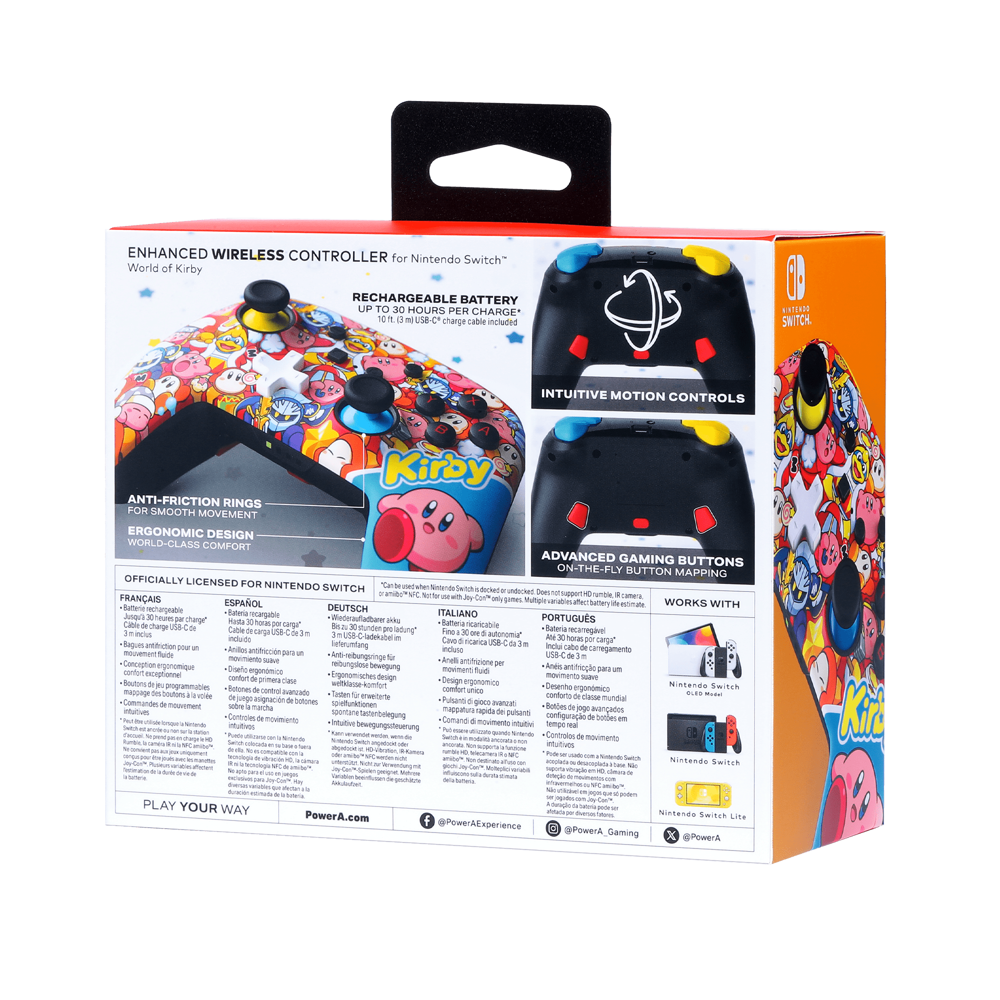 PowerA Enhanced Wireless Controller for Nintendo Switch (World of Kirby, 10 ft) qqkxh