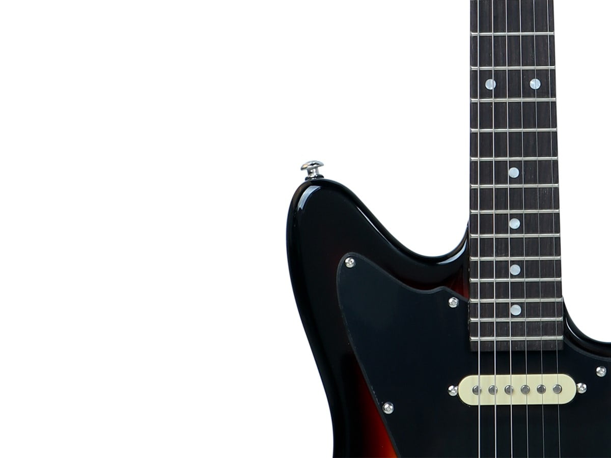 Monoprice Indio Offset OS20 Classic Electric Guitar (Sunburst, Full Size) 4xu1a