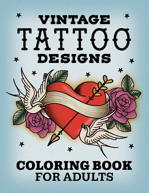 Rockridge Press Vintage Tattoo Designs Coloring Book for Adults (72 Pages) v0kos