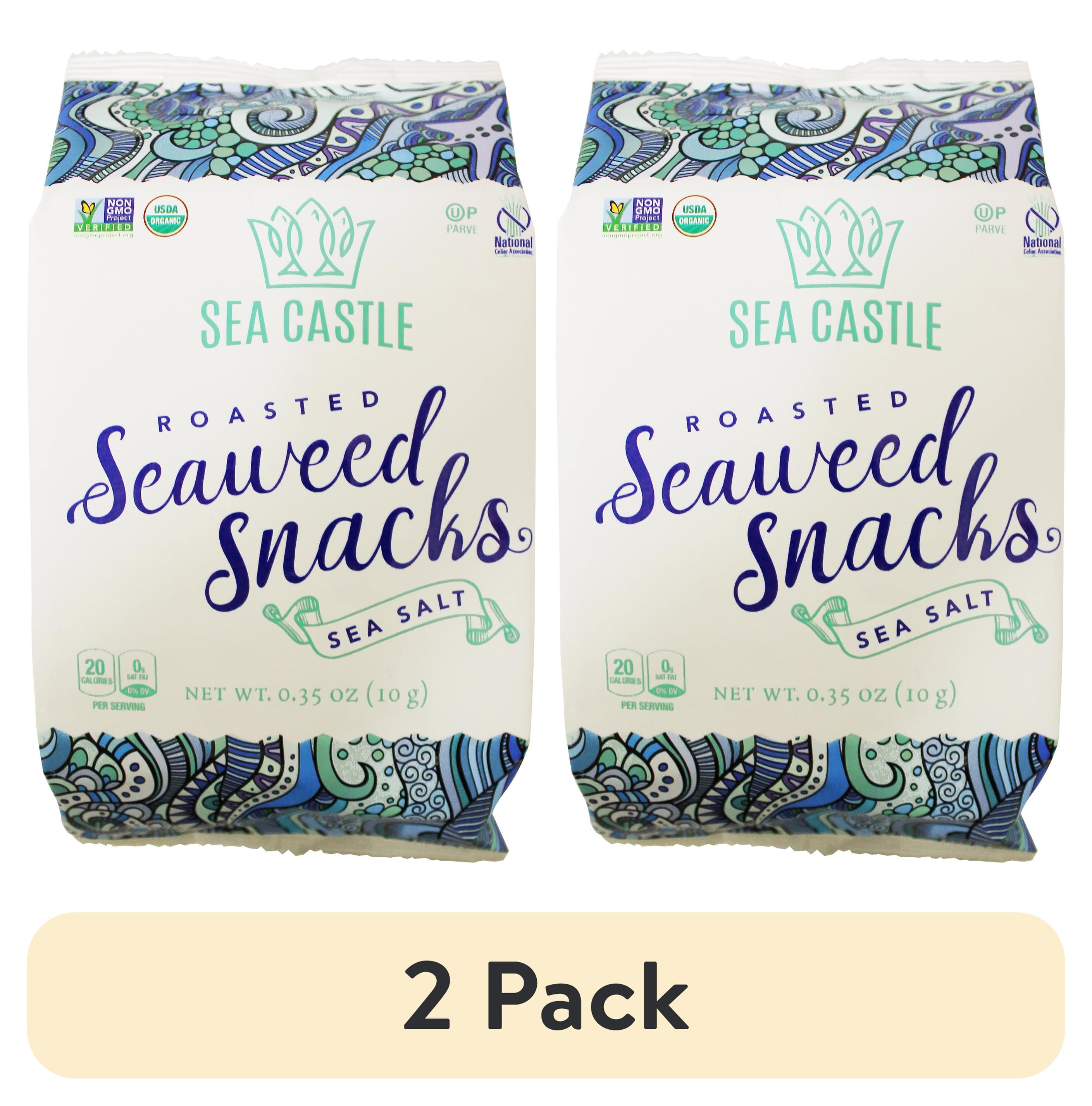 Sea Castle Roasted Seaweed Snacks Crispy Savory Healthy Snack (2 Pack, 0.35 oz) 46ngd
