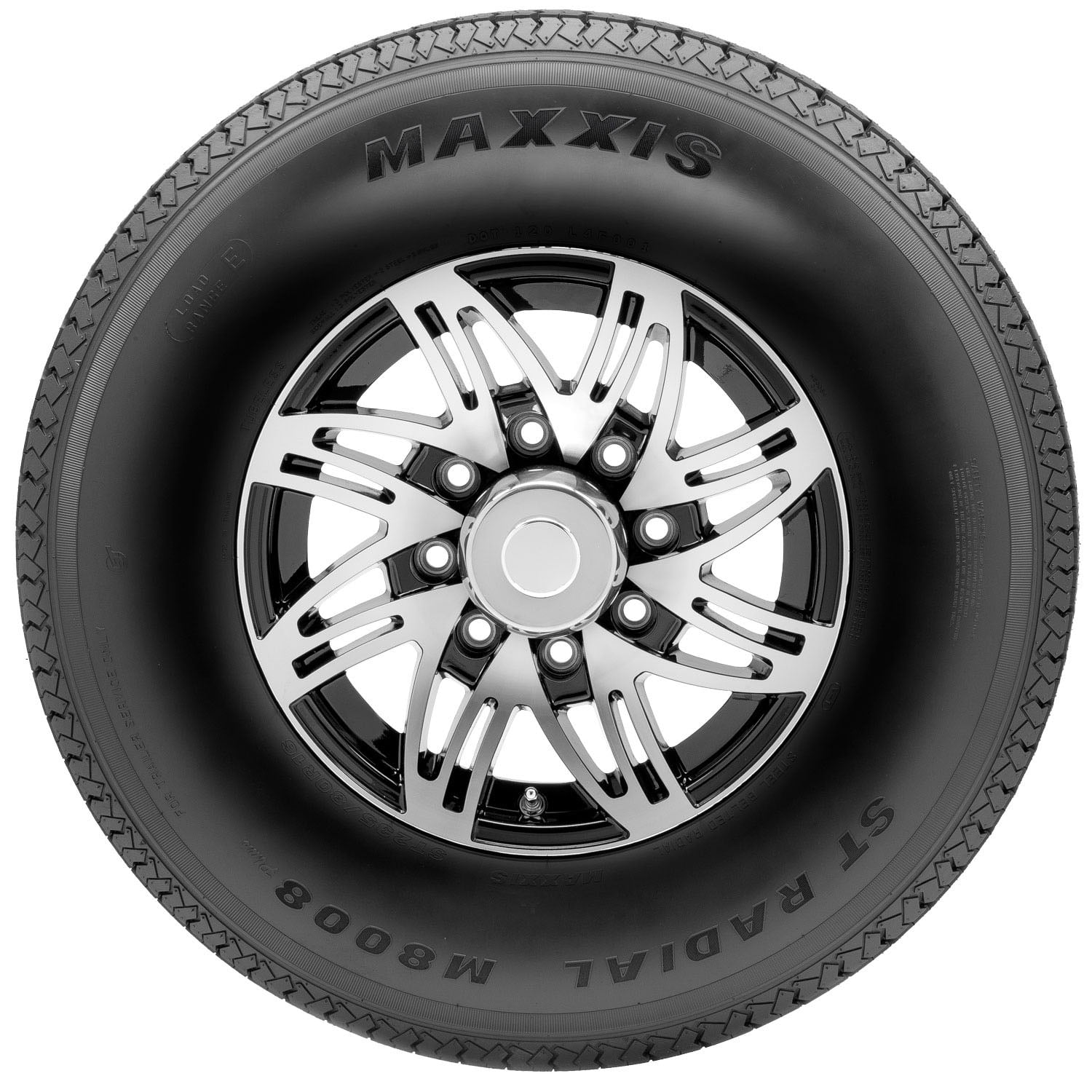 Maxxis M8008 Plus Trailer Tire, Heavy-Duty Radial Design, Enhanced Load Capacity (205/75R15, 2 Pack) 1b6j6