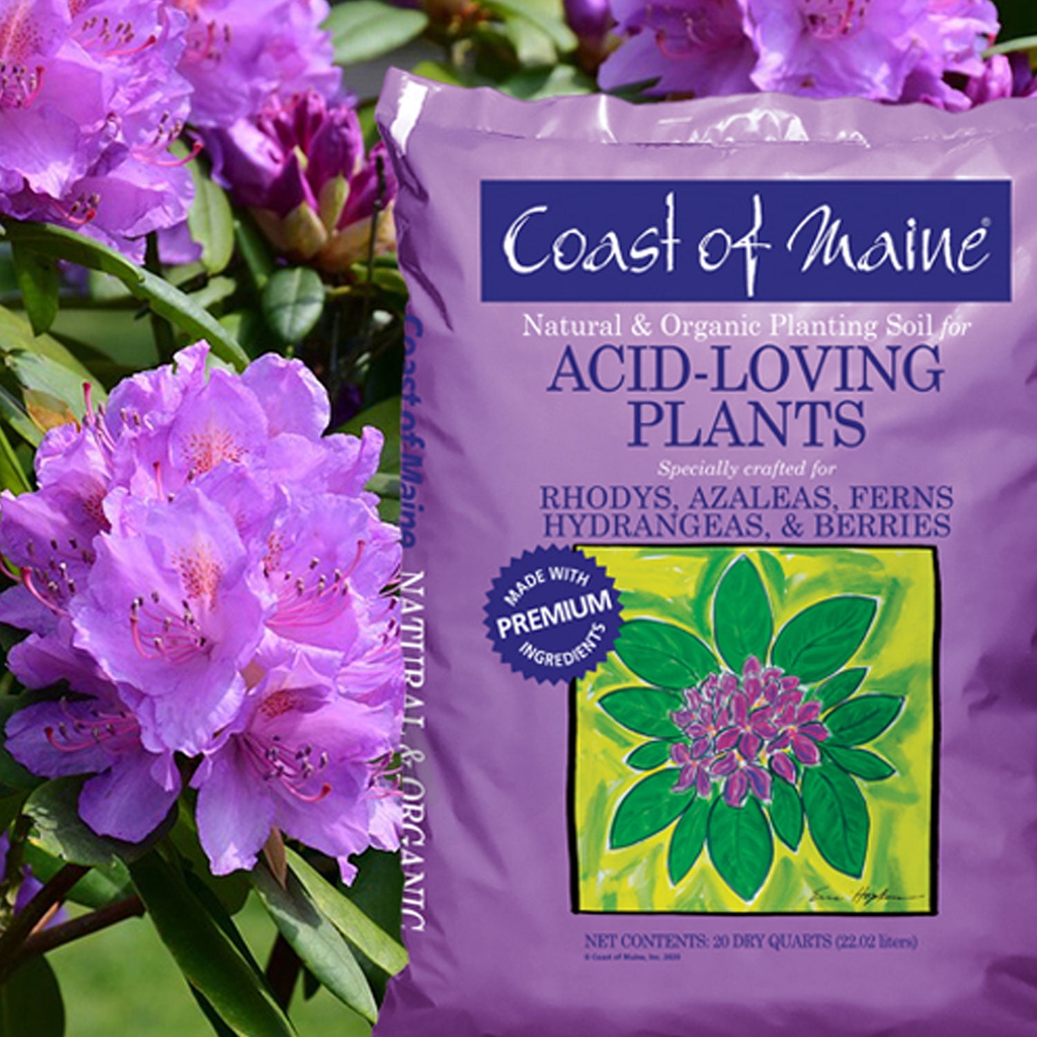 Coast of Maine Organic Potting Soil for Acid Loving Plants (Purple, 40 qt) p7mxy