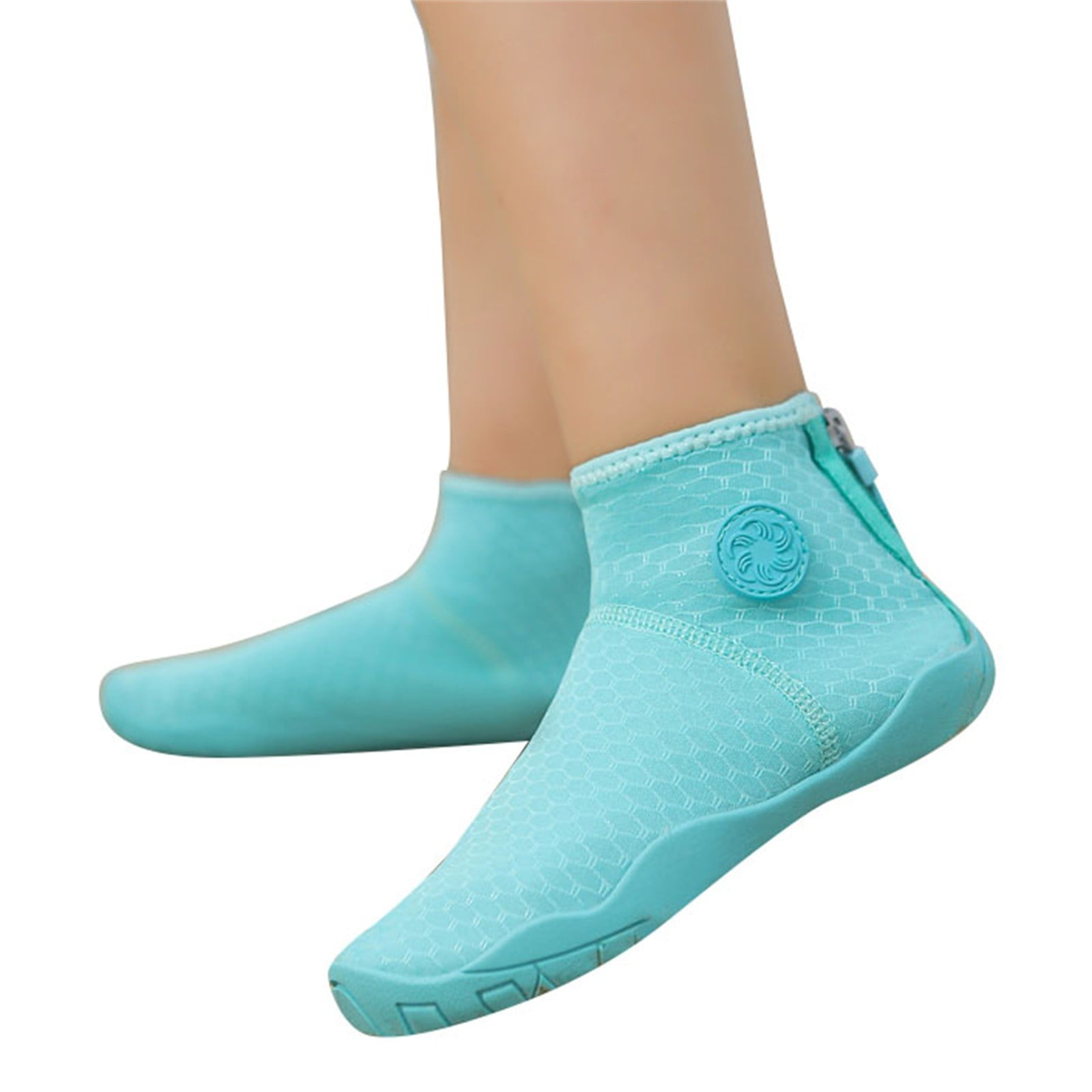Otqutp Kids Water Shoes Quick-Dry Barefoot Swimming Socks for Beach Pool Surfing (Blue, 10 in) sjuge