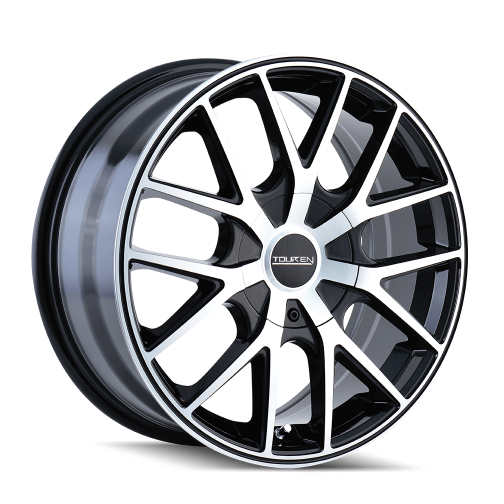 Touren TR60 Series Custom Wheel (18x8 in, Black Machined Face) u0rqk