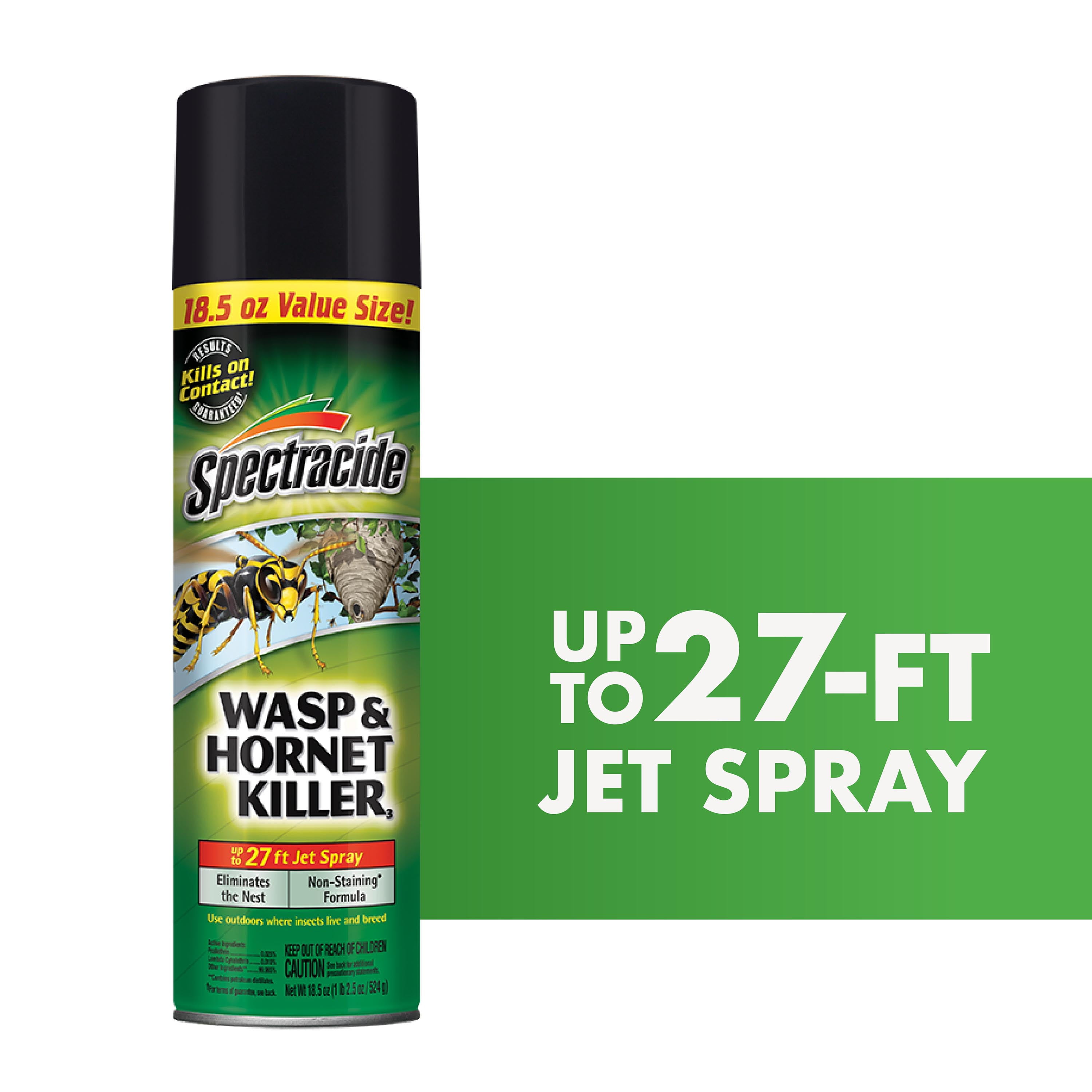 Spectracide Wasp & Hornet Killer Spray, Long-Range Jet Reach, Non-Staining Formula (18.5 oz) 0zs5h