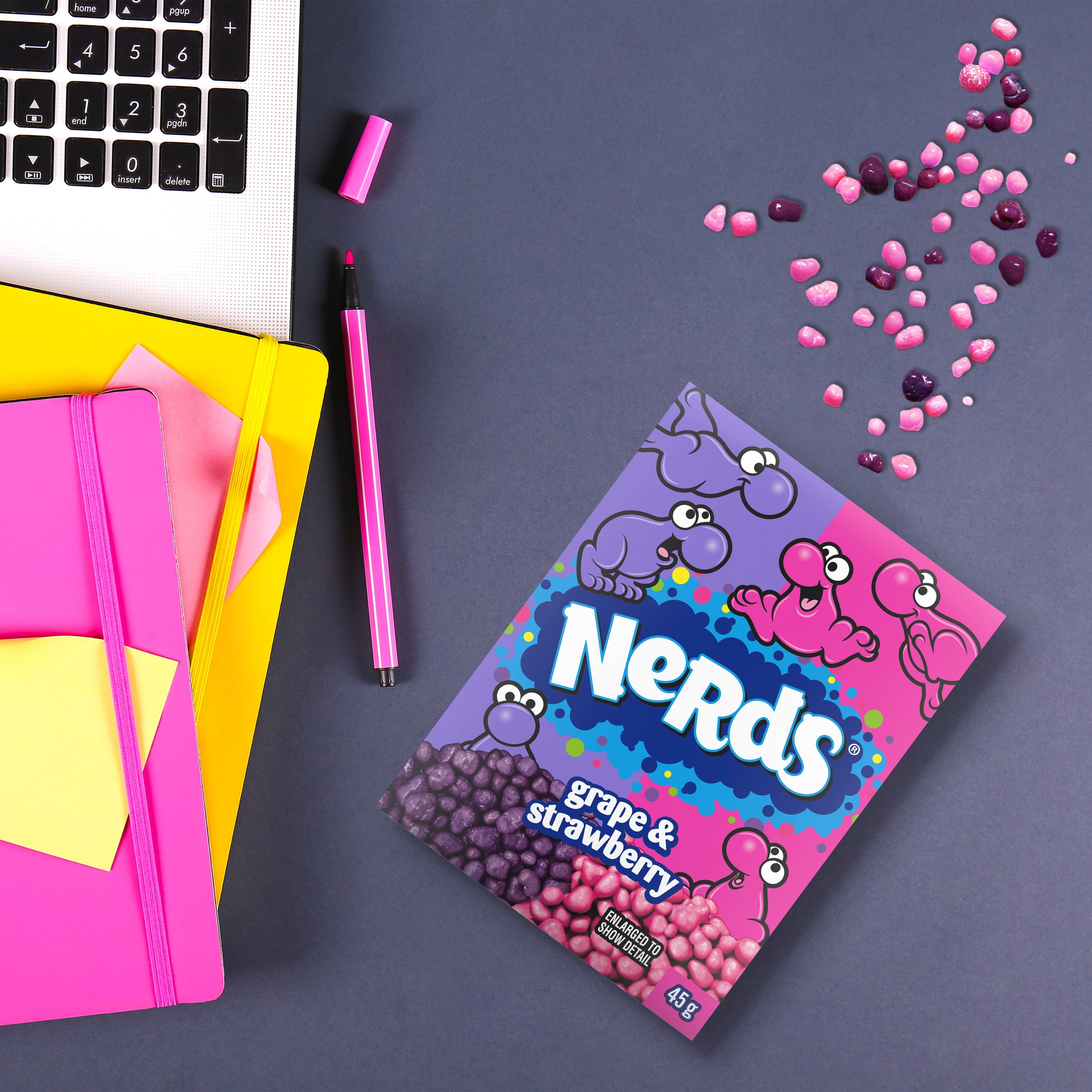 NERDS Grape & Strawberry Crunchy Candy (Dual Flavor, 1.6 oz) vz5yx