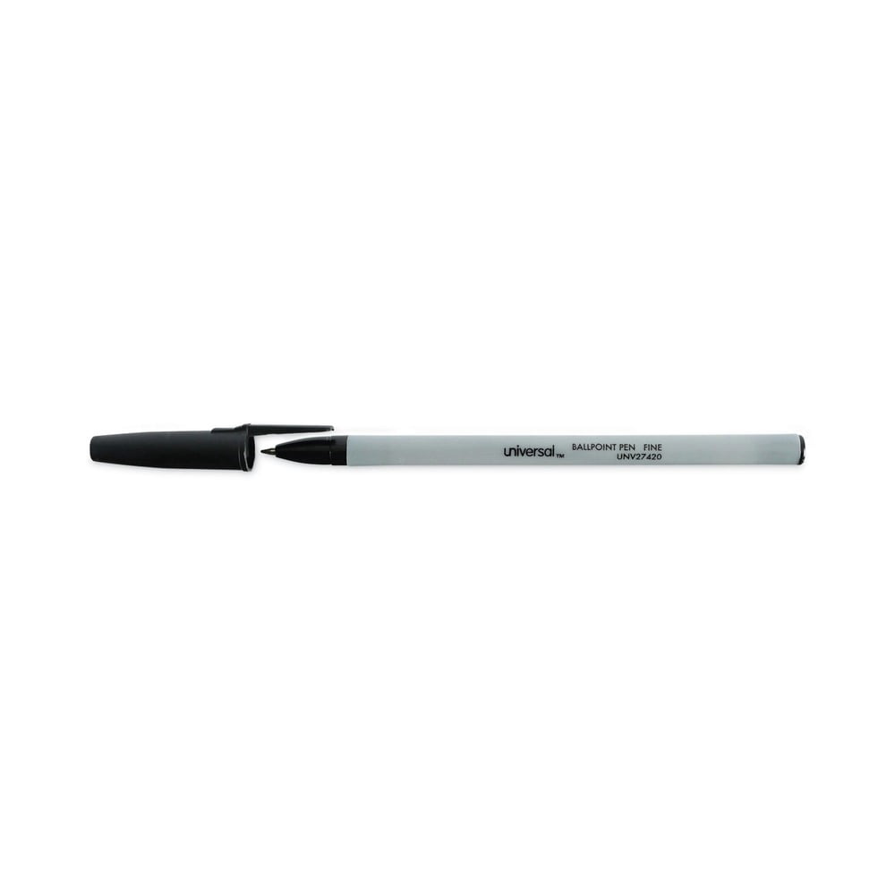 Universal Fine Point Ballpoint Pen Smooth Writing Office Supplies (Black, 12 Pack) i44ek