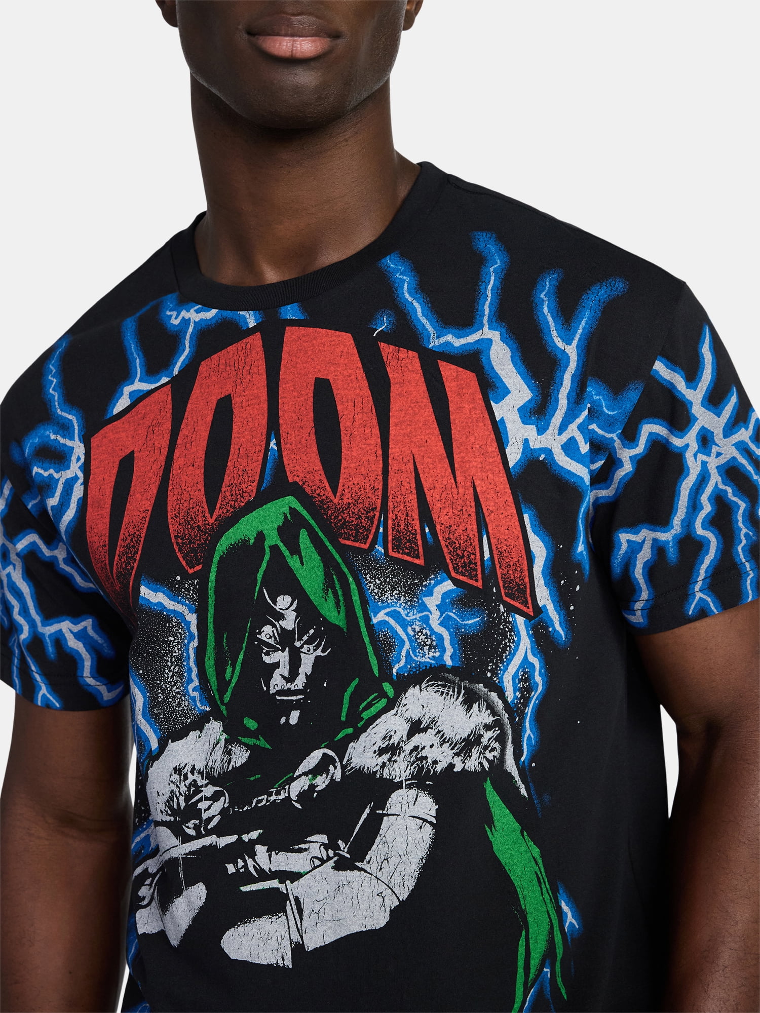 Marvel Dr. Doom Men's Oversized Graphic T-Shirt (Black, XS) z8rdf