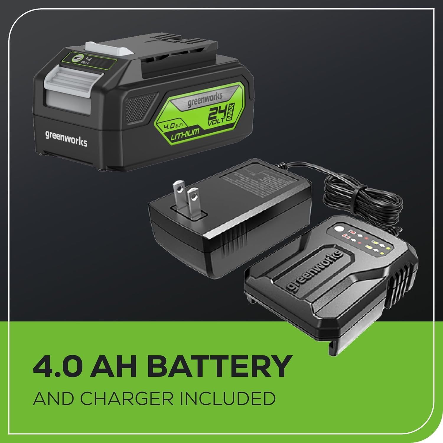 Greenworks 24V Brushless Angle Grinder with 4Ah USB Battery and Charger (Green, 4.5 in) h0a5u