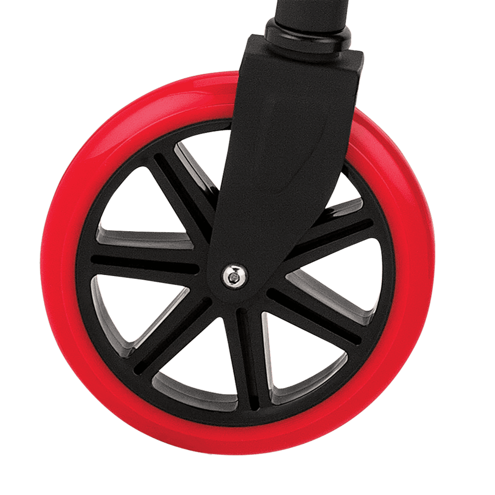 Razor Carbon Lux Kick Scooter with Large Spoked Wheels and Folding Frame (Red, 220 lb Capacity) zzxeb