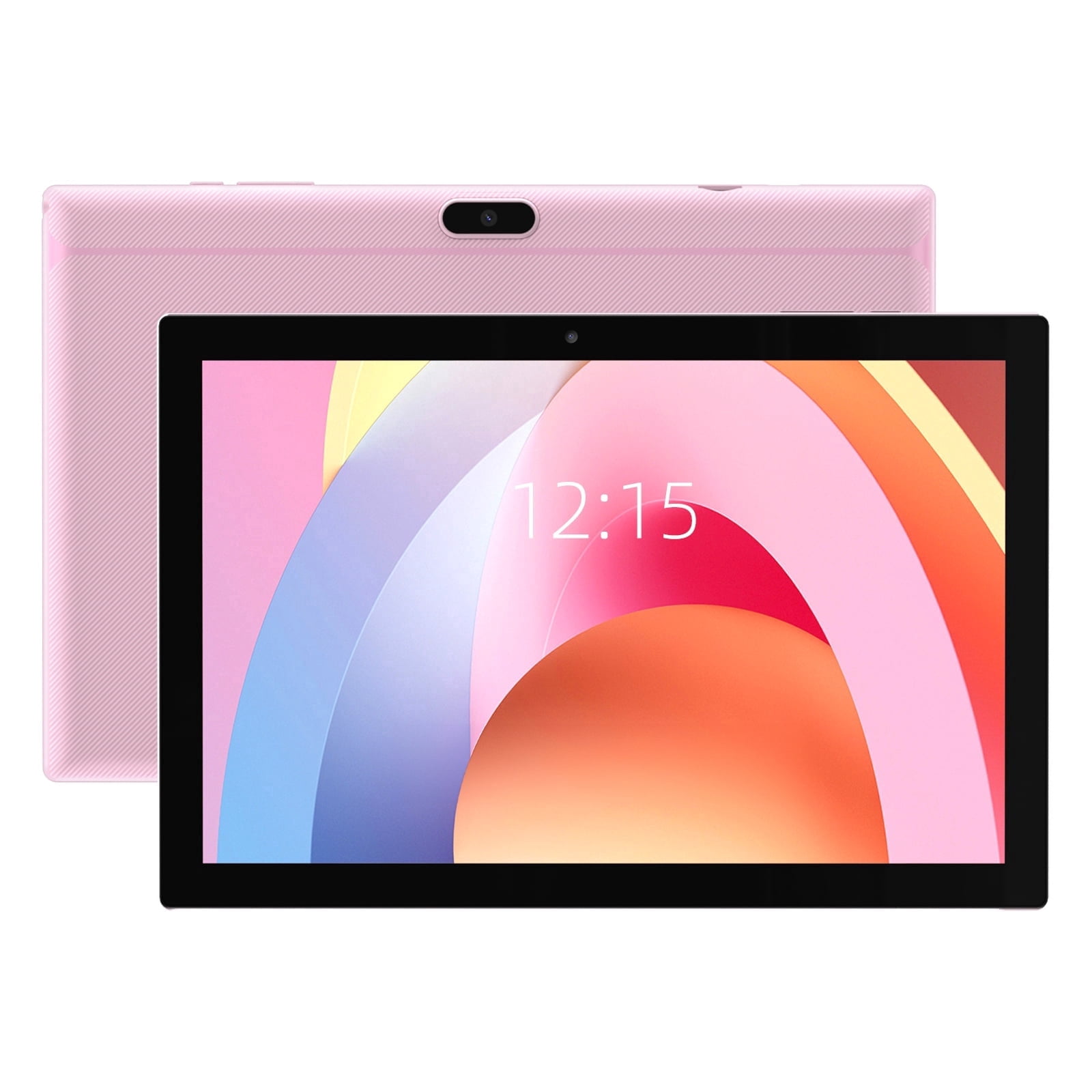 ZZB Android 14 Tablet 10.1 inch HD Touch Screen, 64GB Storage, Quad-Core Processor, Wi-Fi, 8MP Camera (Pink, 10.1 in) fhzhb