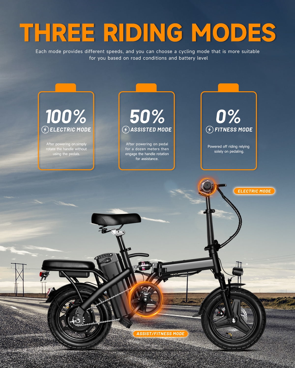 XKJQTA Electric Bike for Adults, 500W Brushless Motor Commuter Ebike with Removable Battery (Black, One Size) rpi4j