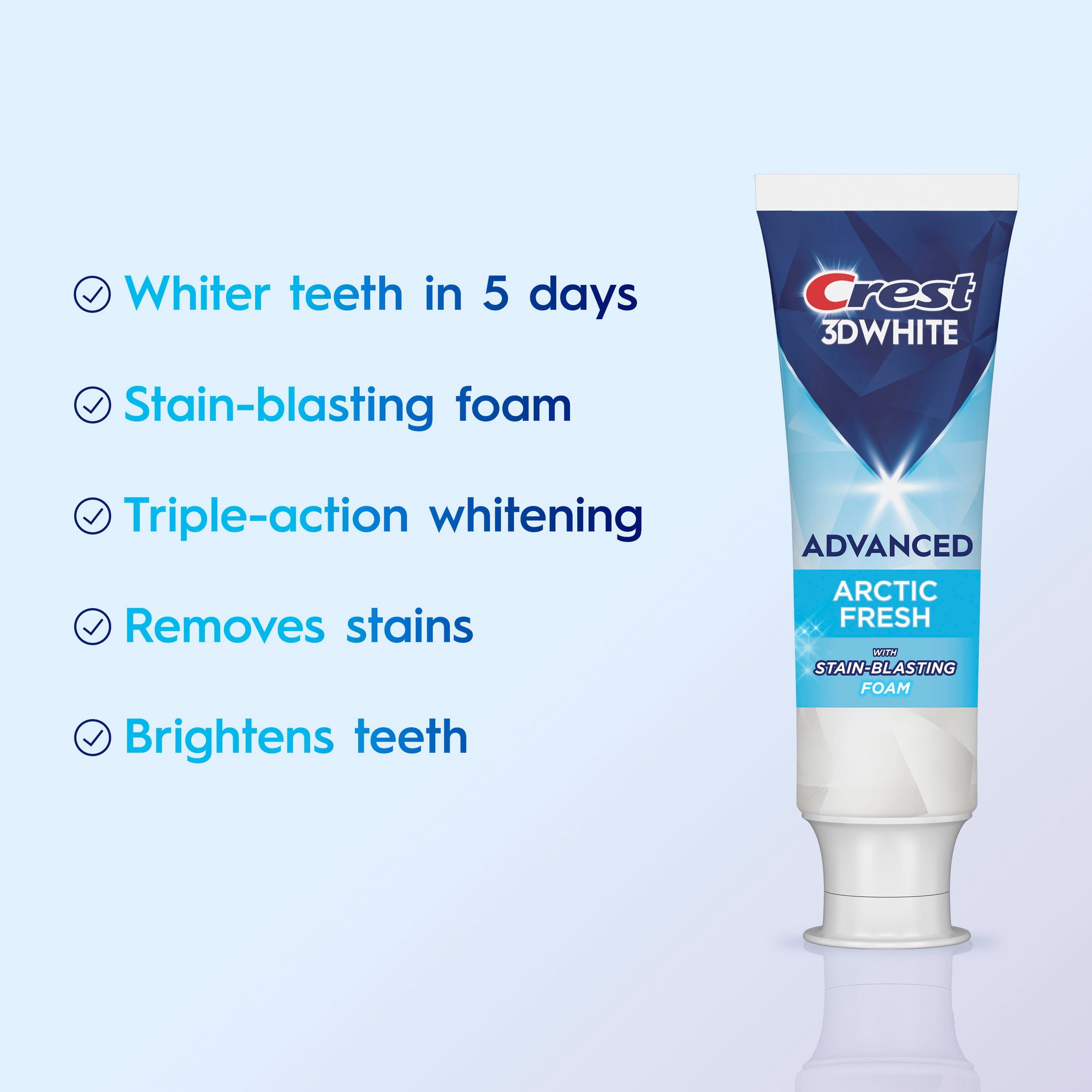 Crest 3D White Advanced Arctic Fresh Whitening Toothpaste (White, 3.3 oz) cdtjq