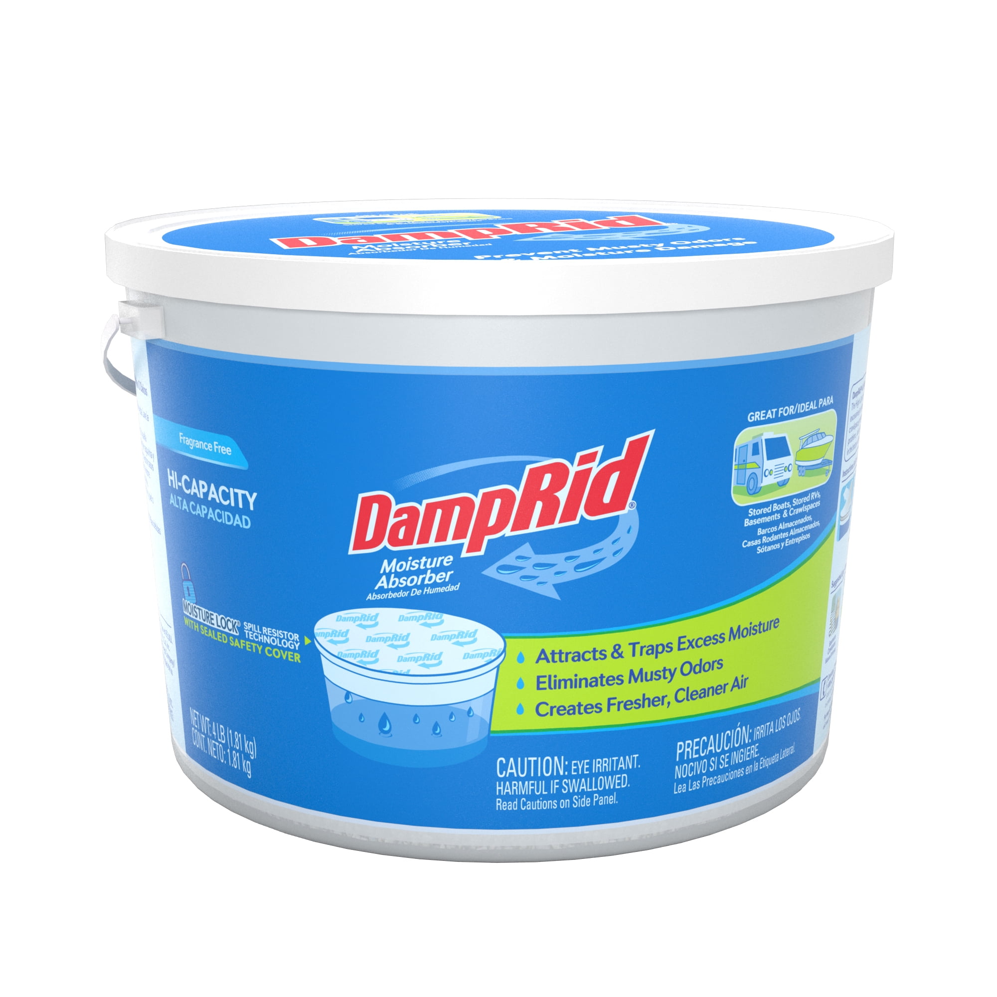 DampRid Moisture Absorber High-Capacity Bucket (Fragrance Free, 4 lb) zrq12