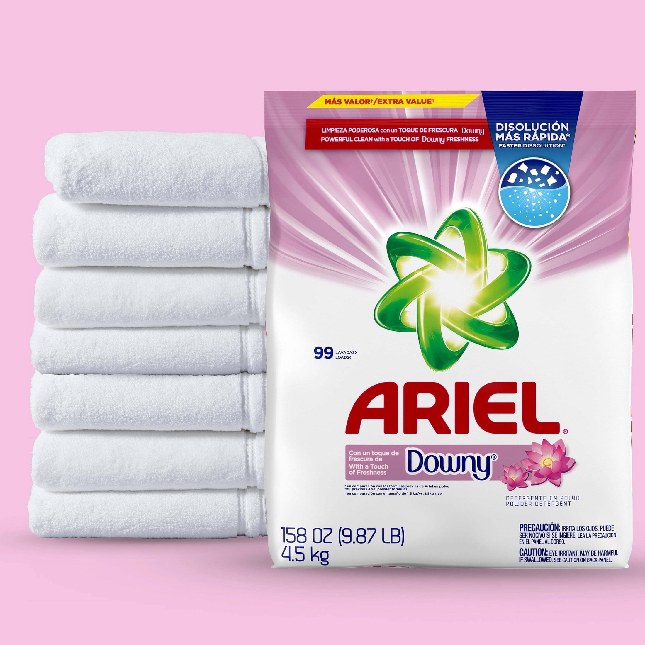 Ariel Laundry Detergent Powder with Downy Freshness, Deep Cleaning Formula (6 Pack, 52 oz per pack) 043zz