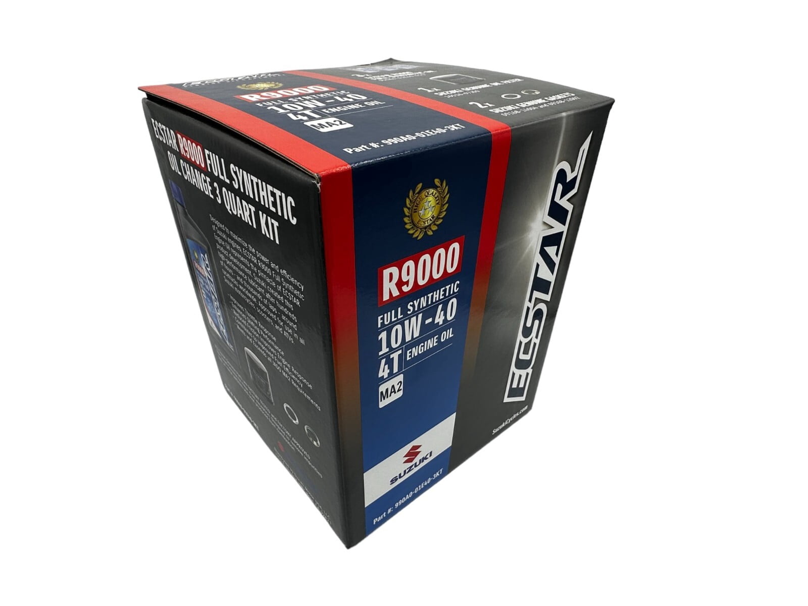 Suzuki Ecstar R9000 FS Full Synthetic Motorcycle Oil Change Kit (4 Quarts) 8fb3b