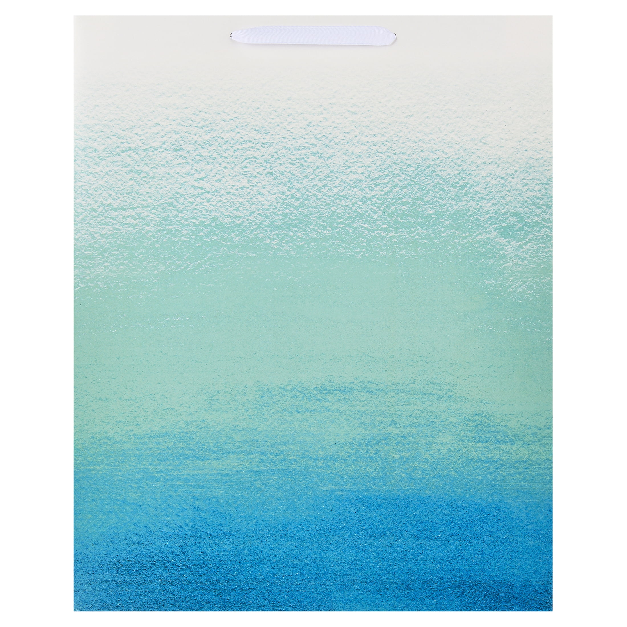 Way To Celebrate Jumbo Paper Gift Bag, Ombre Design with Ribbon Handles (Blue and White, 14.5 in x 5 in x 18 in) us7vd