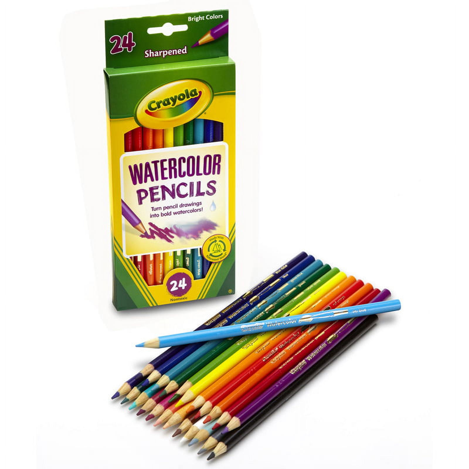 Crayola Watercolor Pencils, Professional Drawing and Painting Art Set (24 Count, 10 Pack) 68bzi