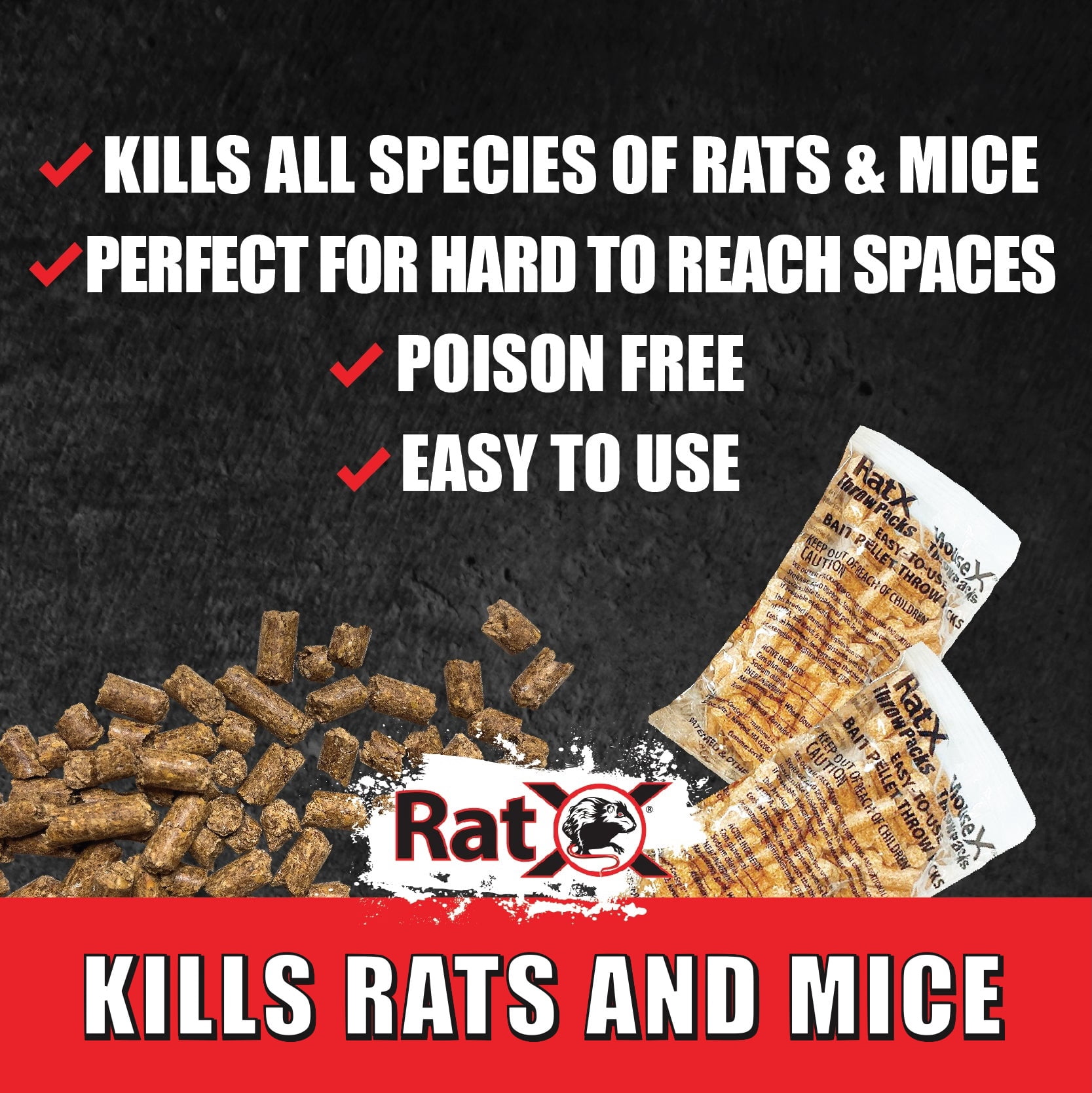 RatX Non-Toxic Rodent Control Pellets (3-Pack) fke7w
