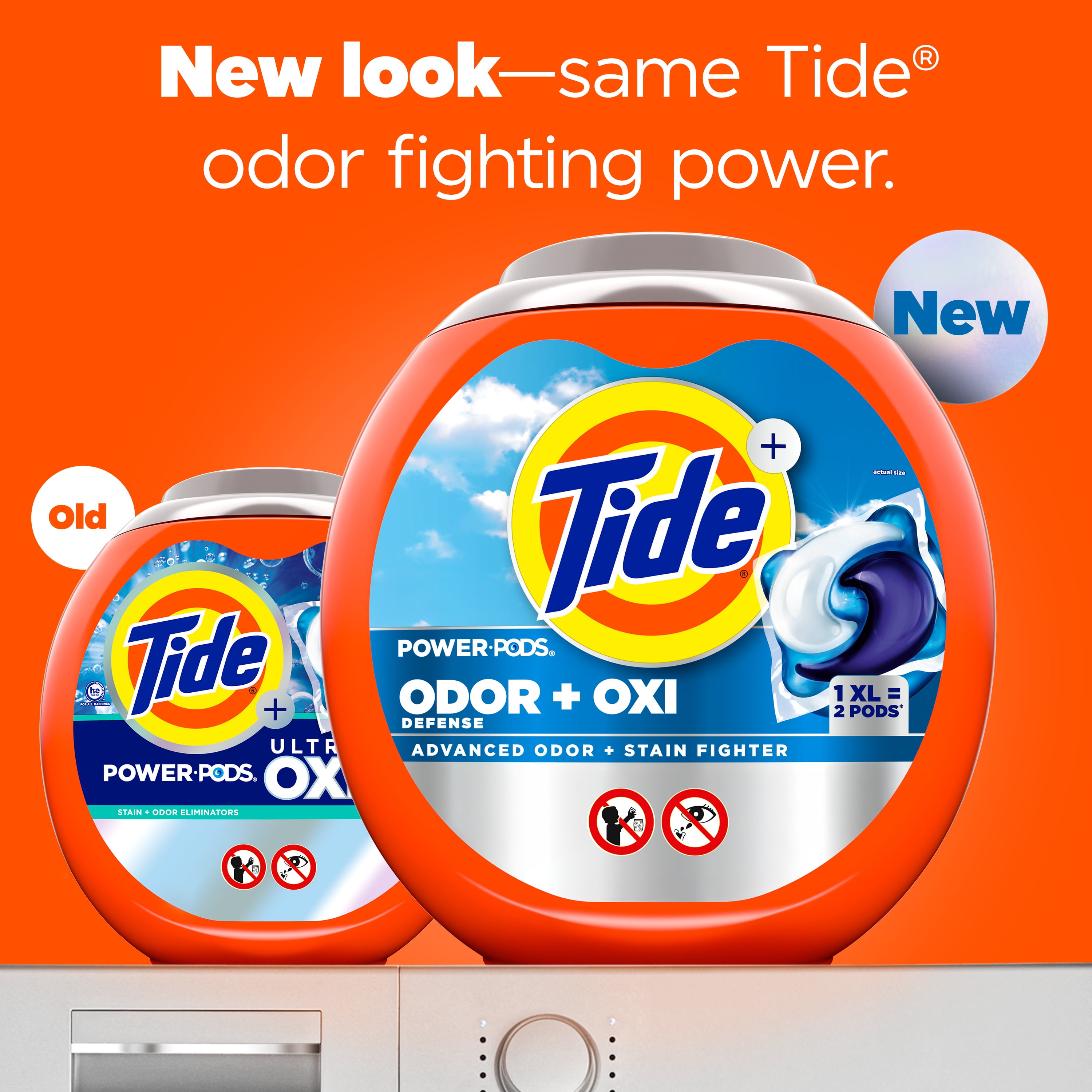 Tide Power PODS Laundry Detergent Pacs with Odor Defense + Oxi, Original Scent (45 Count) dhrrn