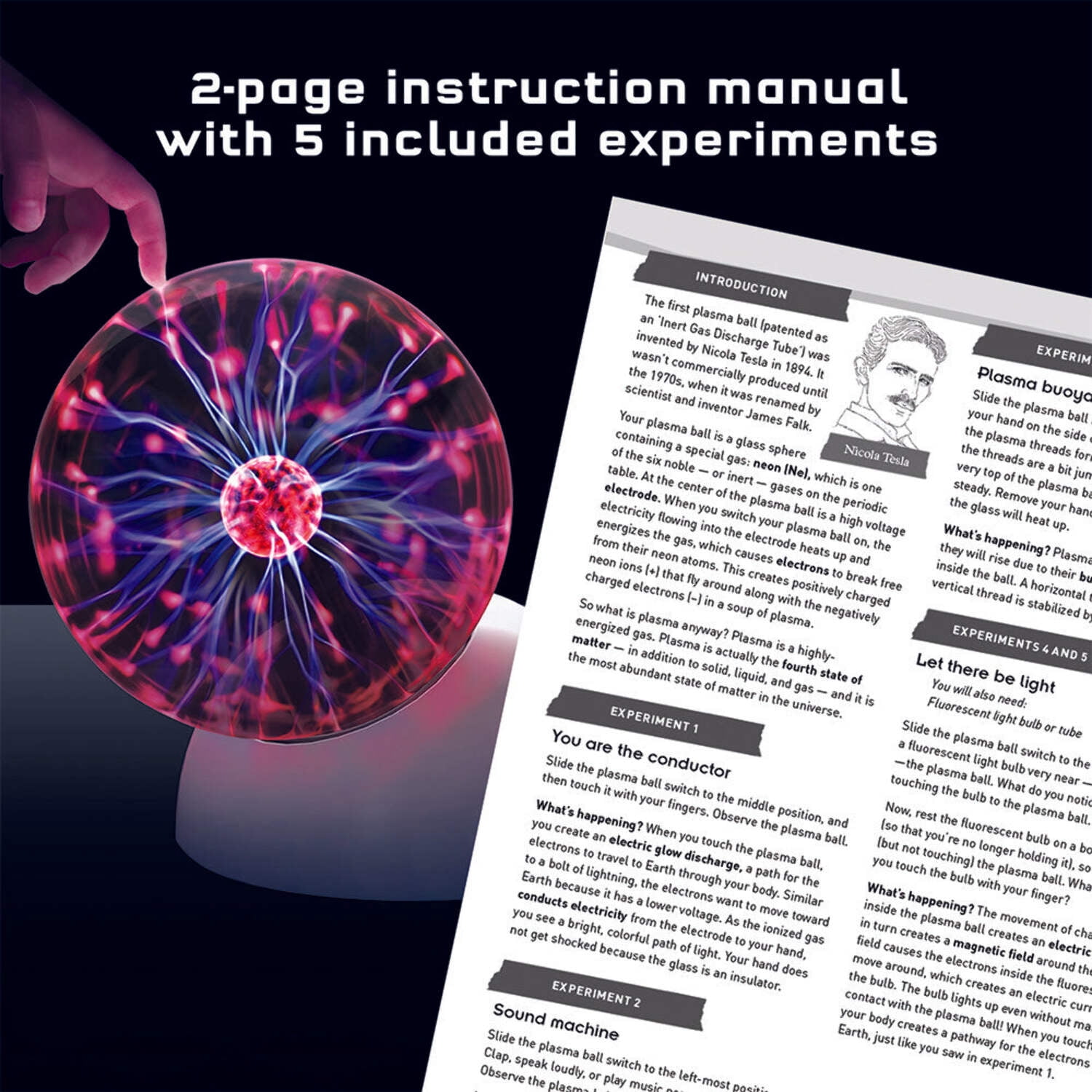 Thames & Kosmos Plasma Ball Interactive Science Light (6 in) hja80