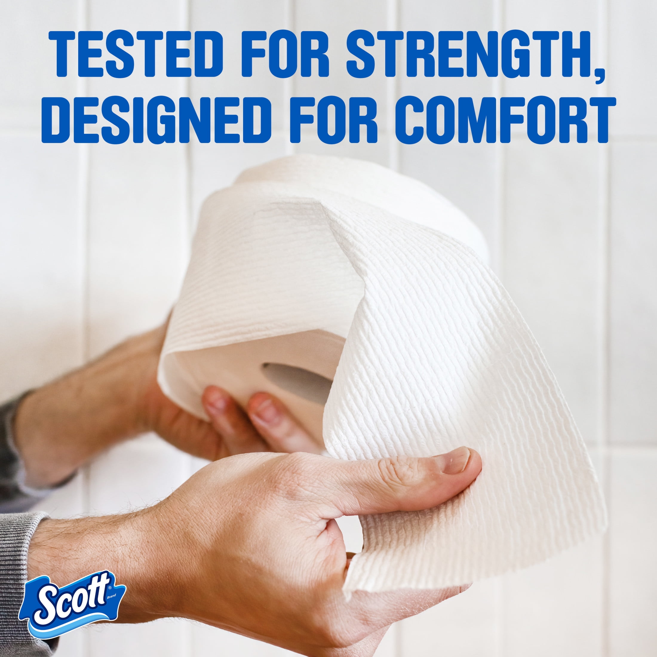 Scott ComfortPlus Toilet Paper, 1-Ply Bath Tissue (12 Mega Rolls) 82axf