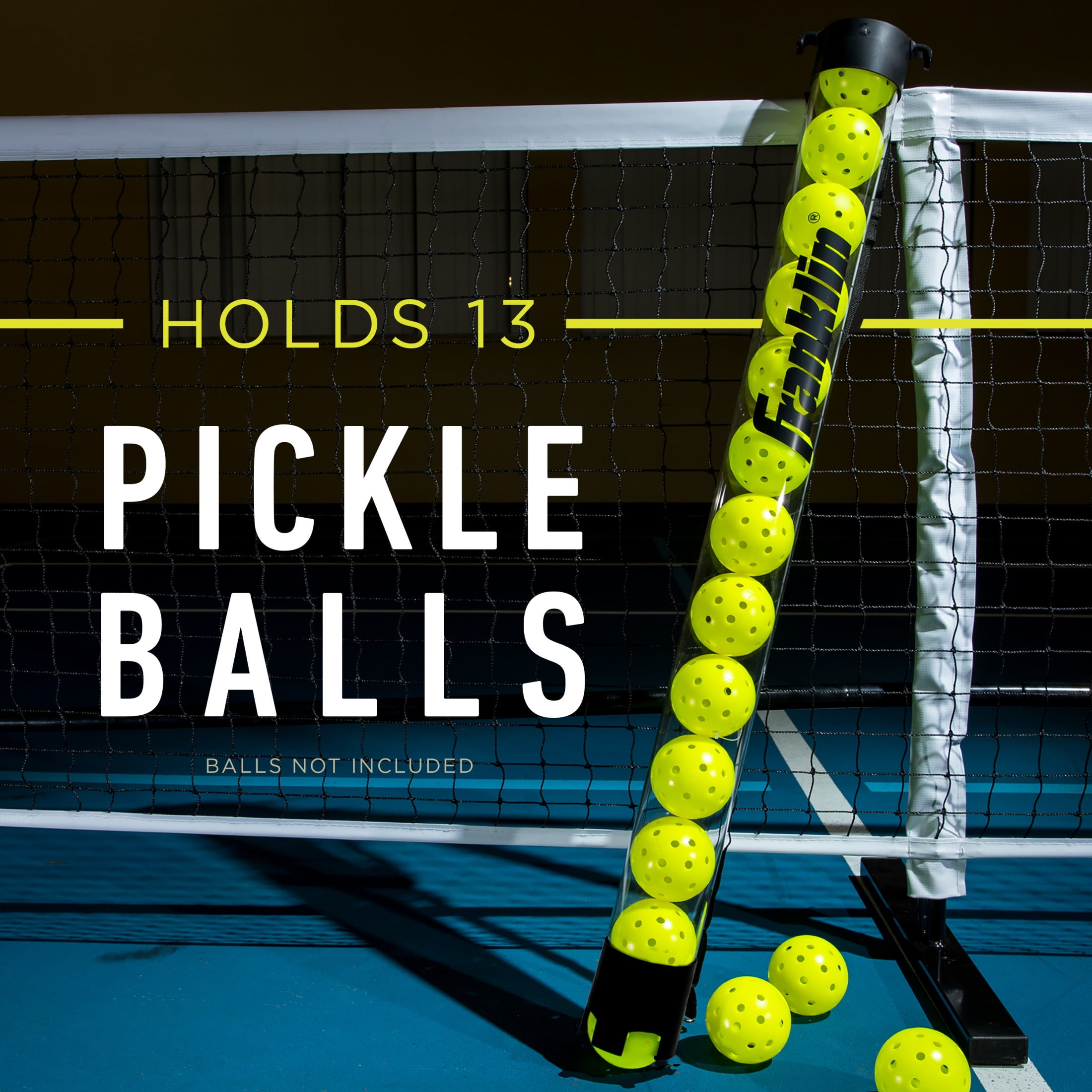 Franklin Sports Pickleball Ball Picker Upper and Storage Hopper (Clear, 37 in) xljmx