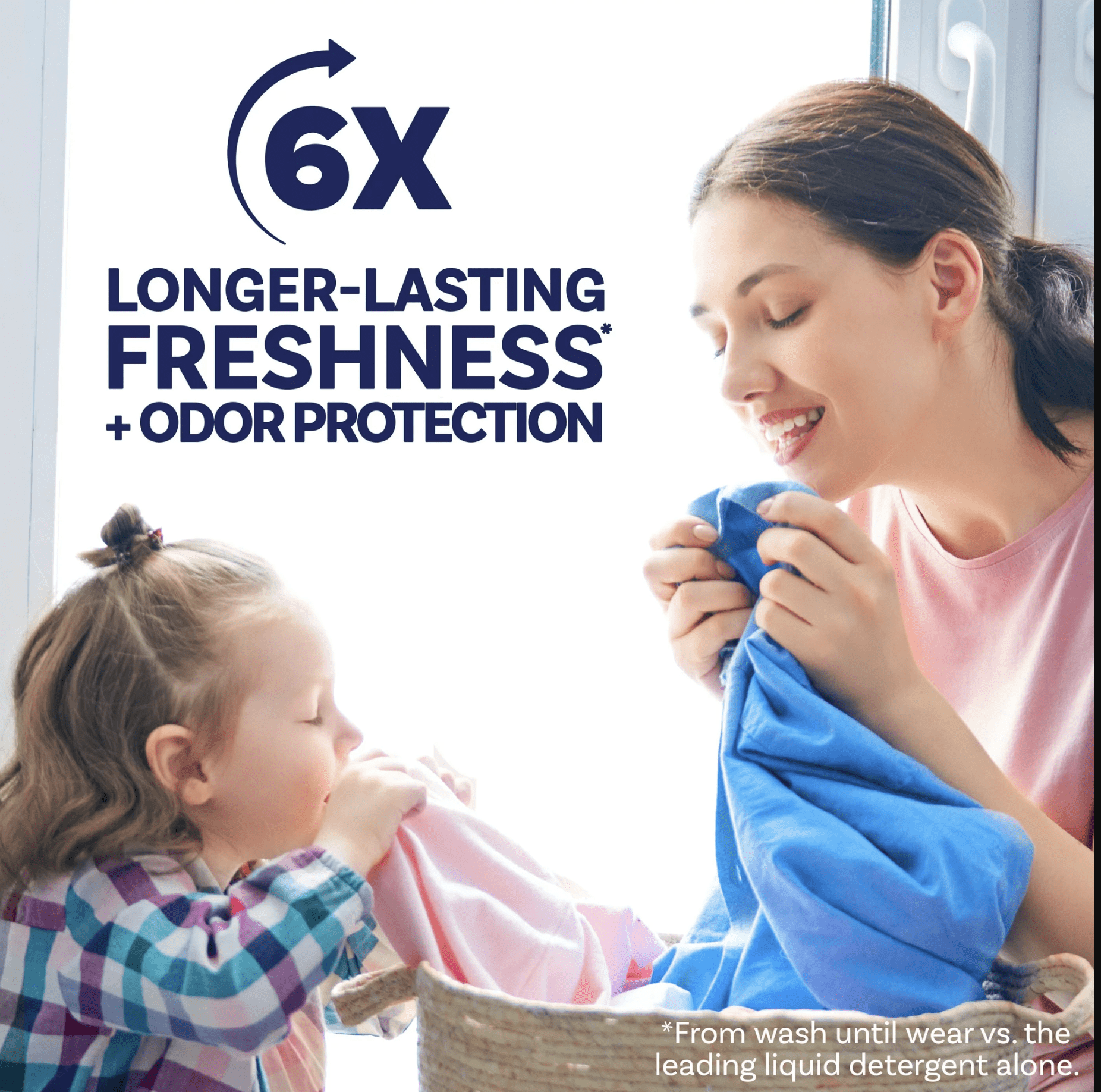 Downy In-Wash Laundry Scent Booster Beads, April Fresh Scent, Long-Lasting Odor Defense (48 oz Total, 2 Pack) bfq34