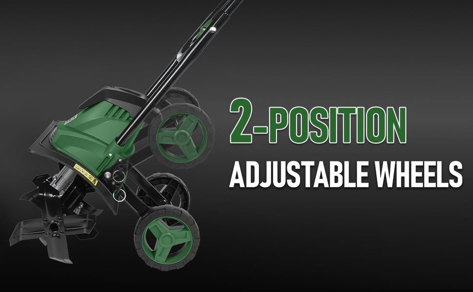 Prostormer Electric Garden Tiller, 10 Amp Rotary Cultivator with Foldable Handle and Adjustable Wheels (14 in) 4r0e6