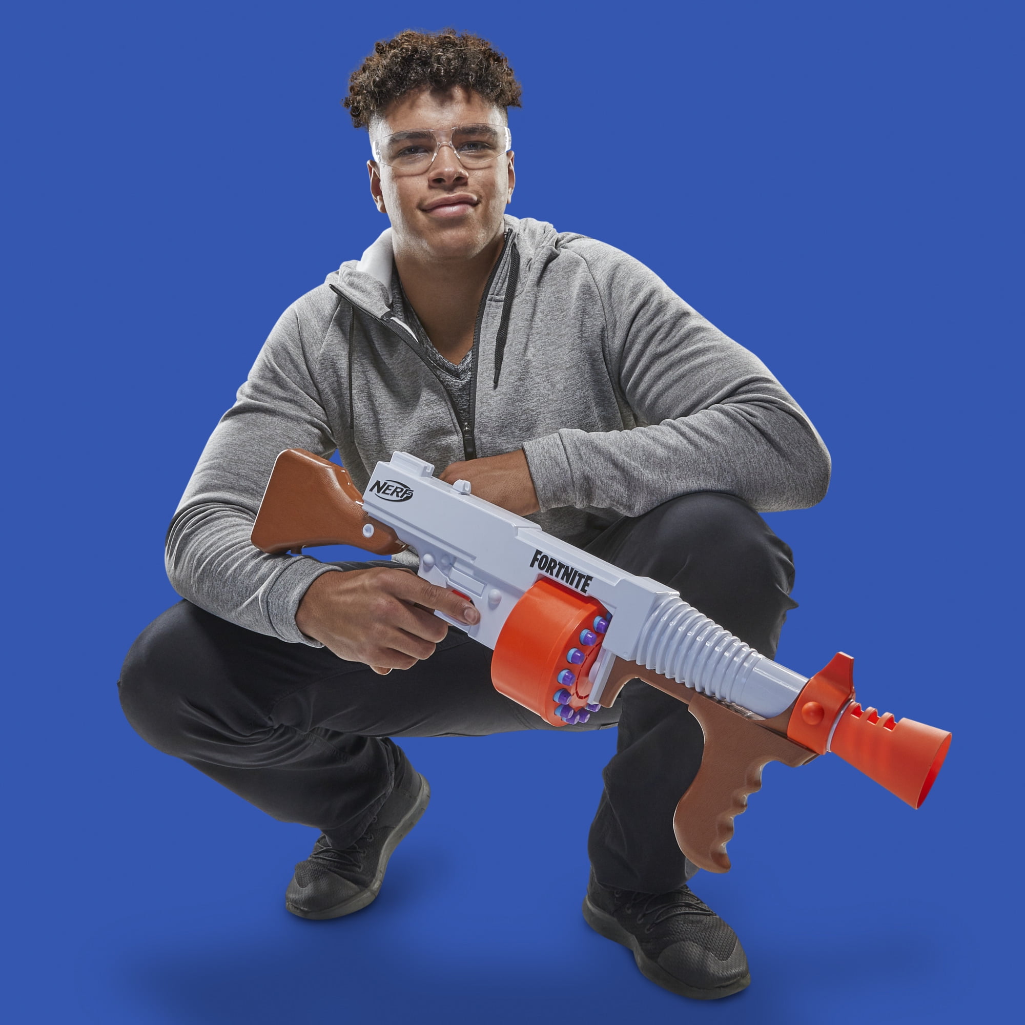 Nerf Fortnite DG Blaster with Rotating 15-Dart Drum and Pump Action (15-Pack) xc45y