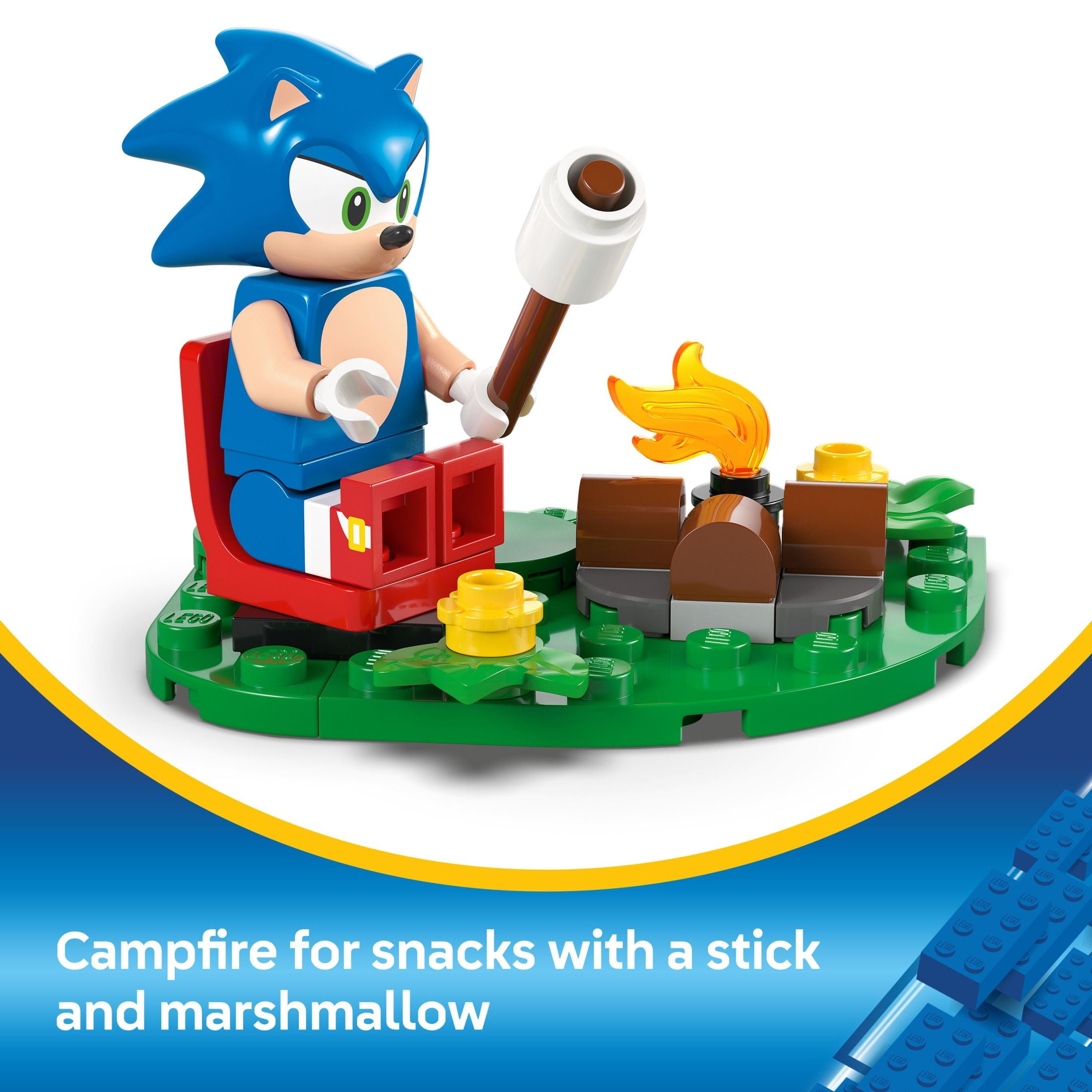 LEGO Sonic the Hedgehog Sonic's Campfire Clash Building Set with Speed Sphere Launcher (Multi-color, 177 Pieces) p9oko