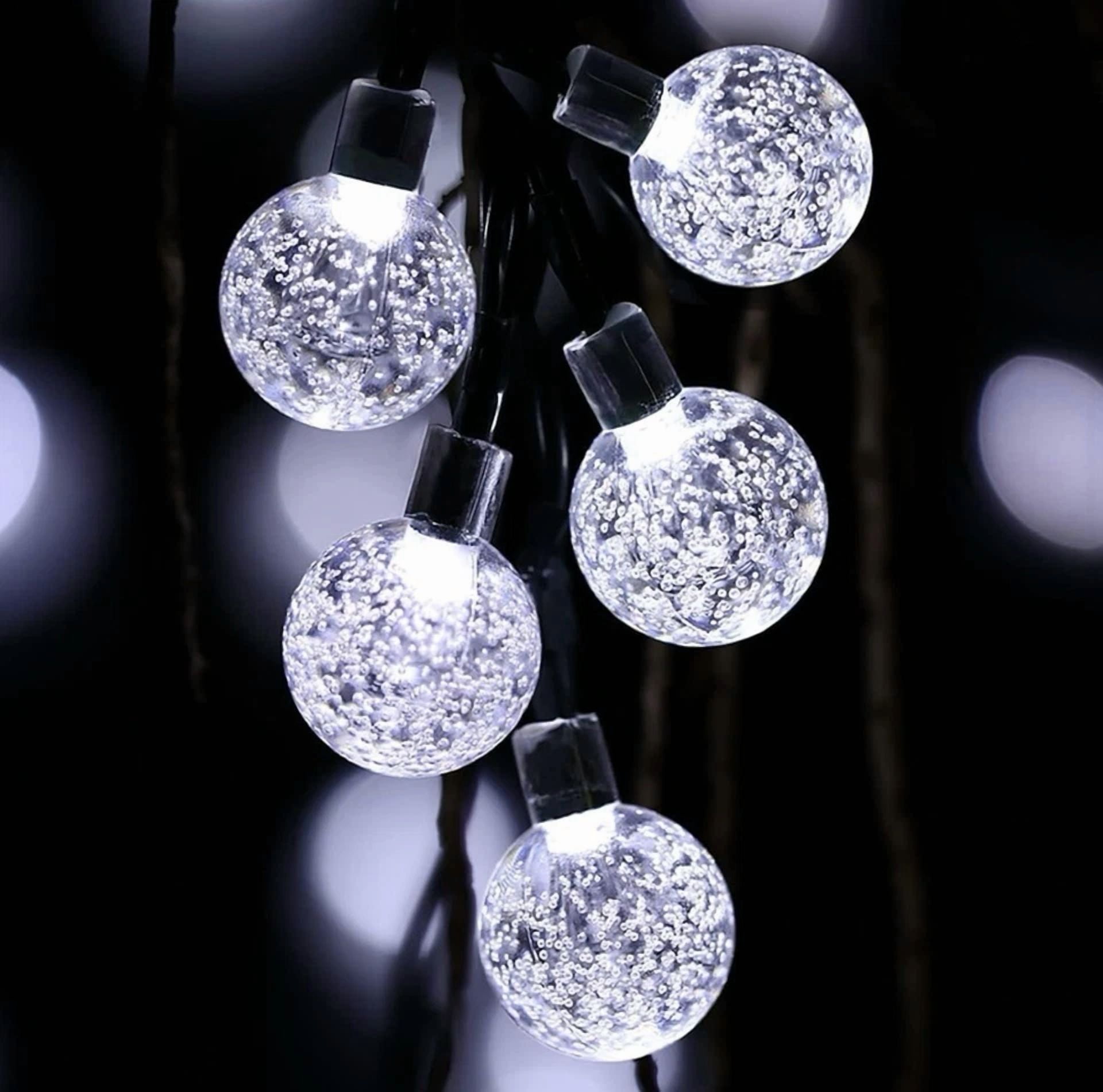 Purely Elizabeth Solar 30 LED String Lights Waterproof Outdoor Decor (Warm White, 15 ft) a84iq