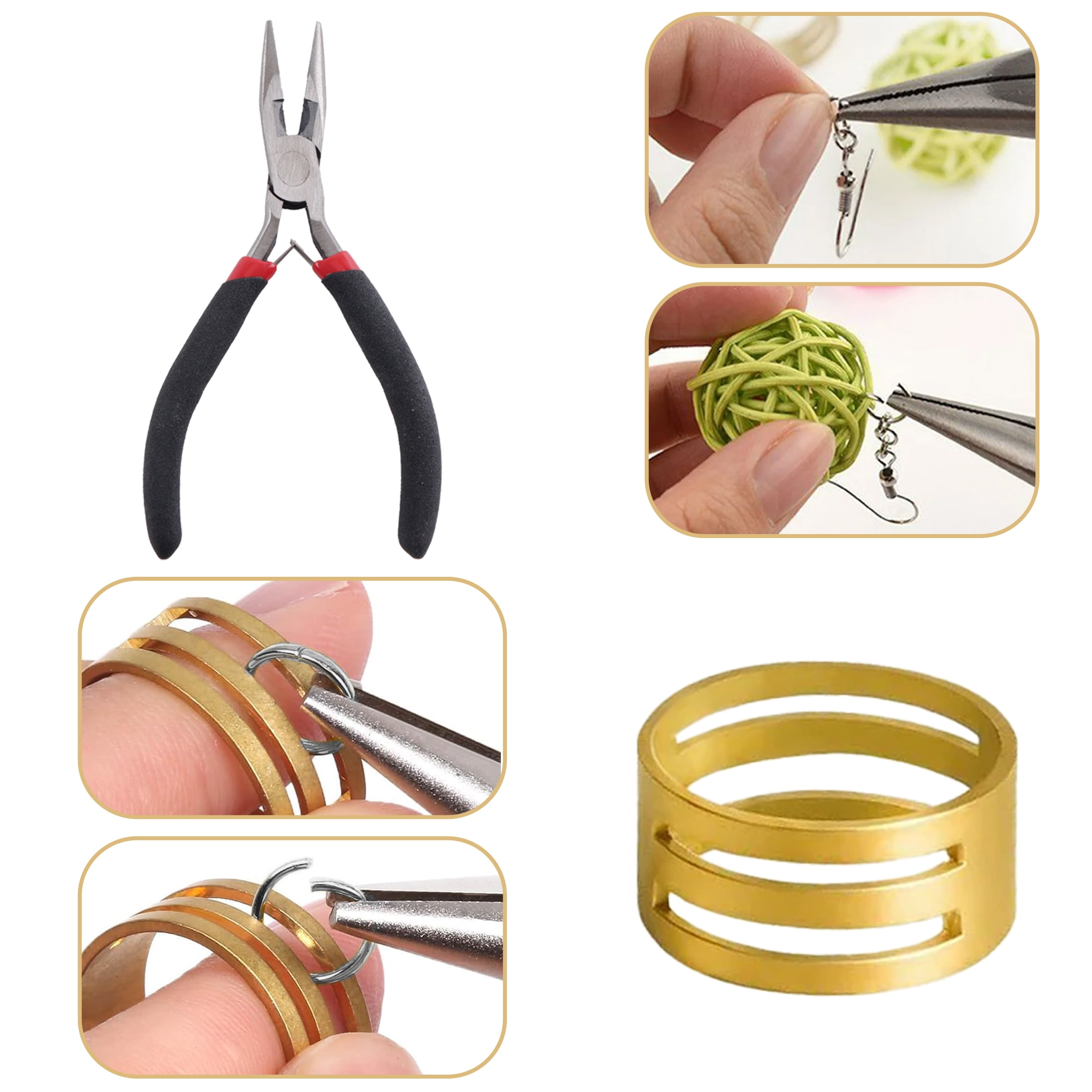 Yalumo Jewelry Making Supplies Kit, DIY Craft Repair Set with Pliers, Findings, and Beading Wires (Silver, 905 Pcs) vo9yo