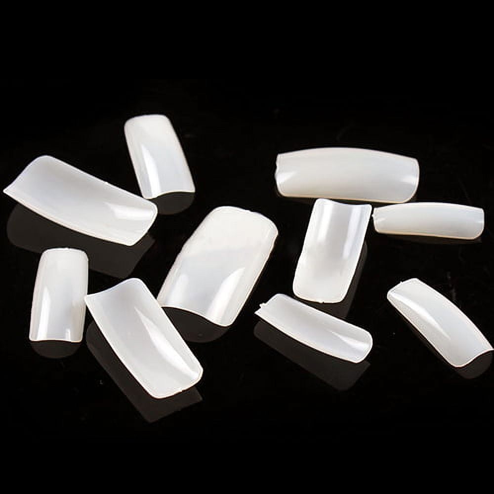 Rongxin Coffin Nail Tips Full Cover Acrylic Extension Set (White, 100 Count) vhg31