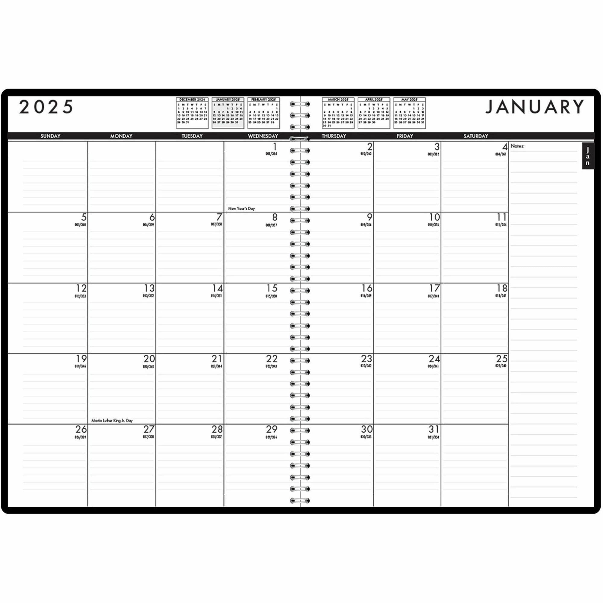 House of Doolittle 2026 Daily Appointment Book and Monthly Planner (Black, 10 in. x 7 in.) ezi13