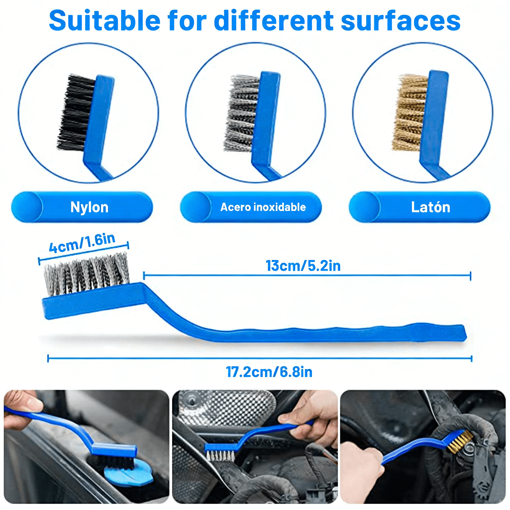 STORGENER 30-Piece Car Detailing Kit, Professional Auto Cleaning Brush Set for Interior and Exterior (Blue, 30-Piece Set) 8t3og