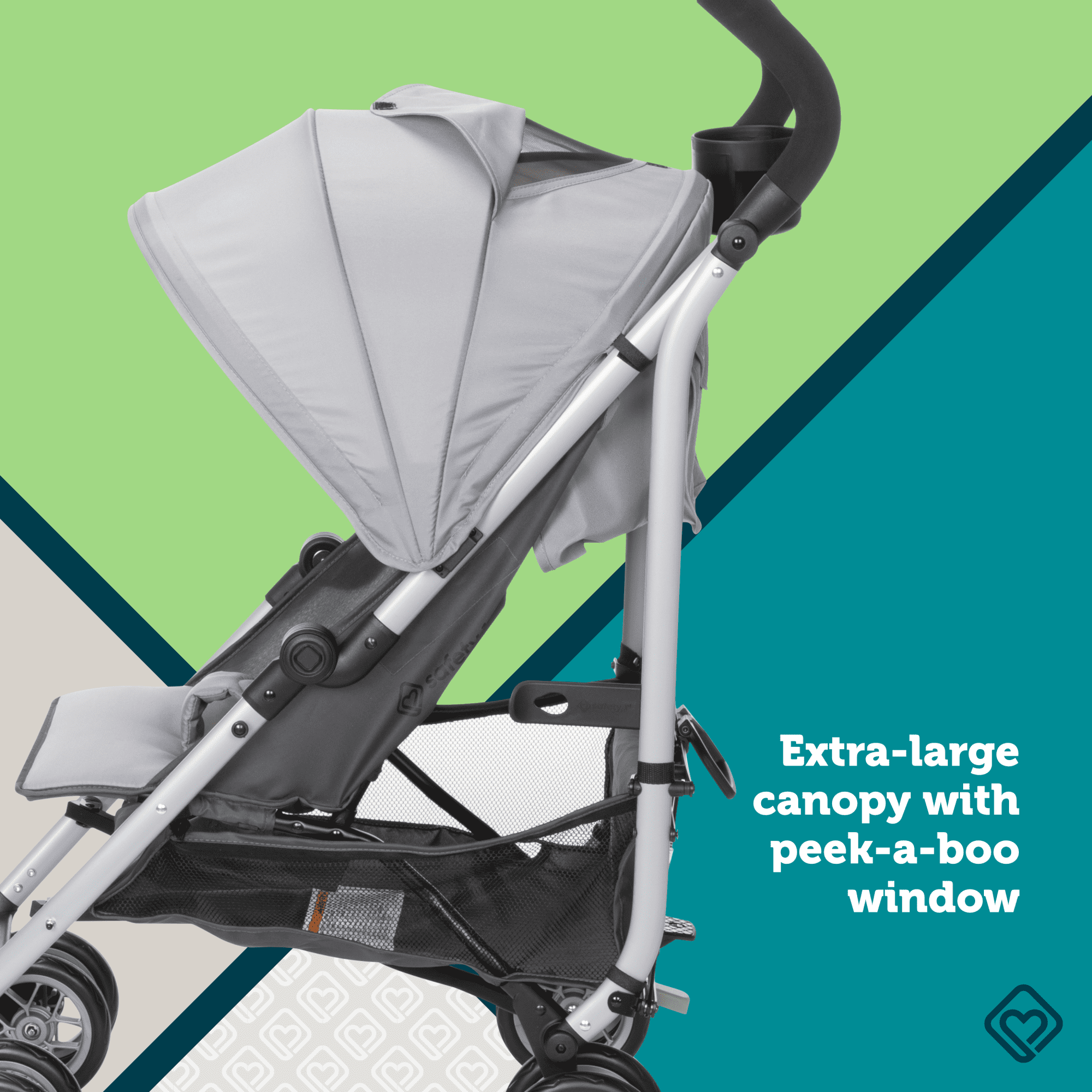 Safety 1st Strollerette Compact Stroller, Lightweight Foldable Design (Mercury, 16.5 lb) ekgsr