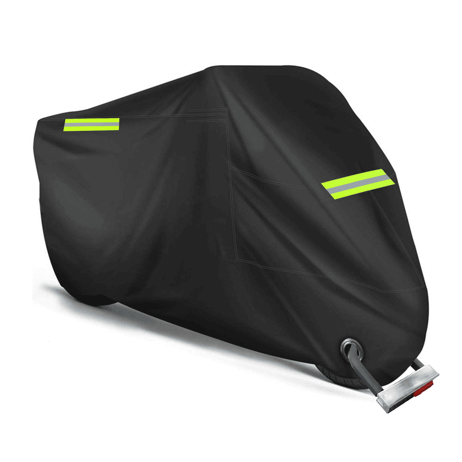 Pakasept Motorcycle Cover All-Season Waterproof Outdoor Protection with Lock-Holes and Storage Bag (Black, 96.5 in) q1tpn