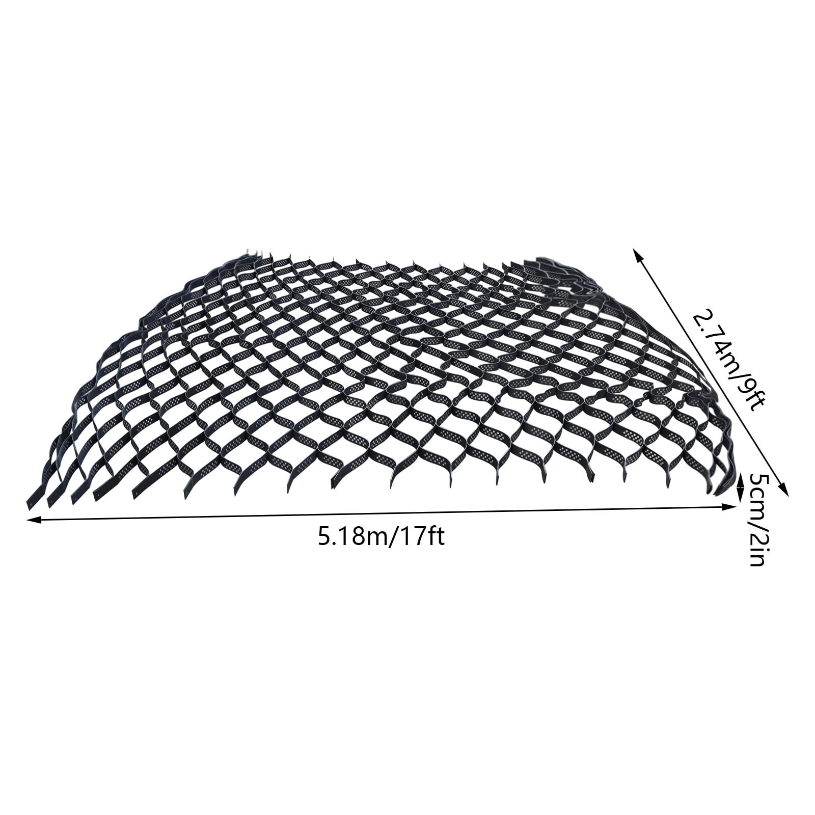 Generic Geo Grid Mesh for Gravel Driveway and Walkway Stabilization (Black, 160 sq ft) eut8n