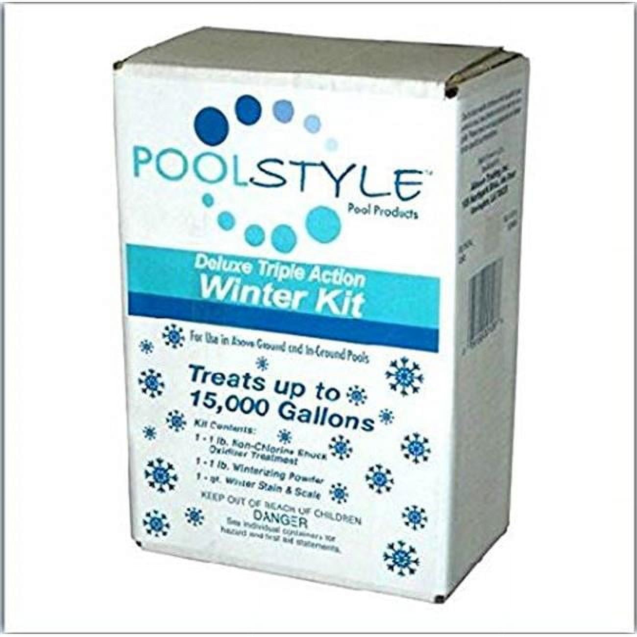 PoolStyle Deluxe Dual Action Winterizing Kit for Swimming Pools (Yellow, 10000 gal Capacity) 6pnhm