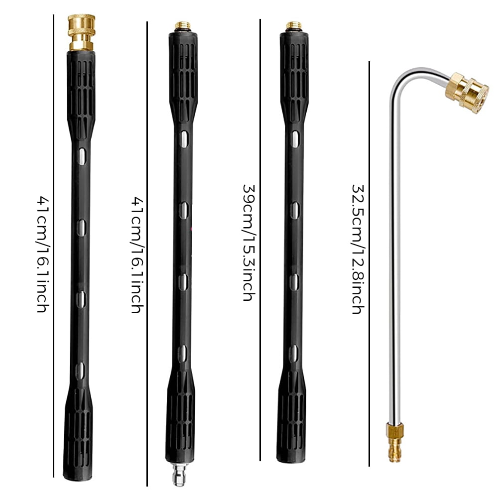 INTELIVE Pressure Washer Extension Wand Set with Gutter Cleaner Attachment and 6 Spray Nozzles (109 in) g47gl