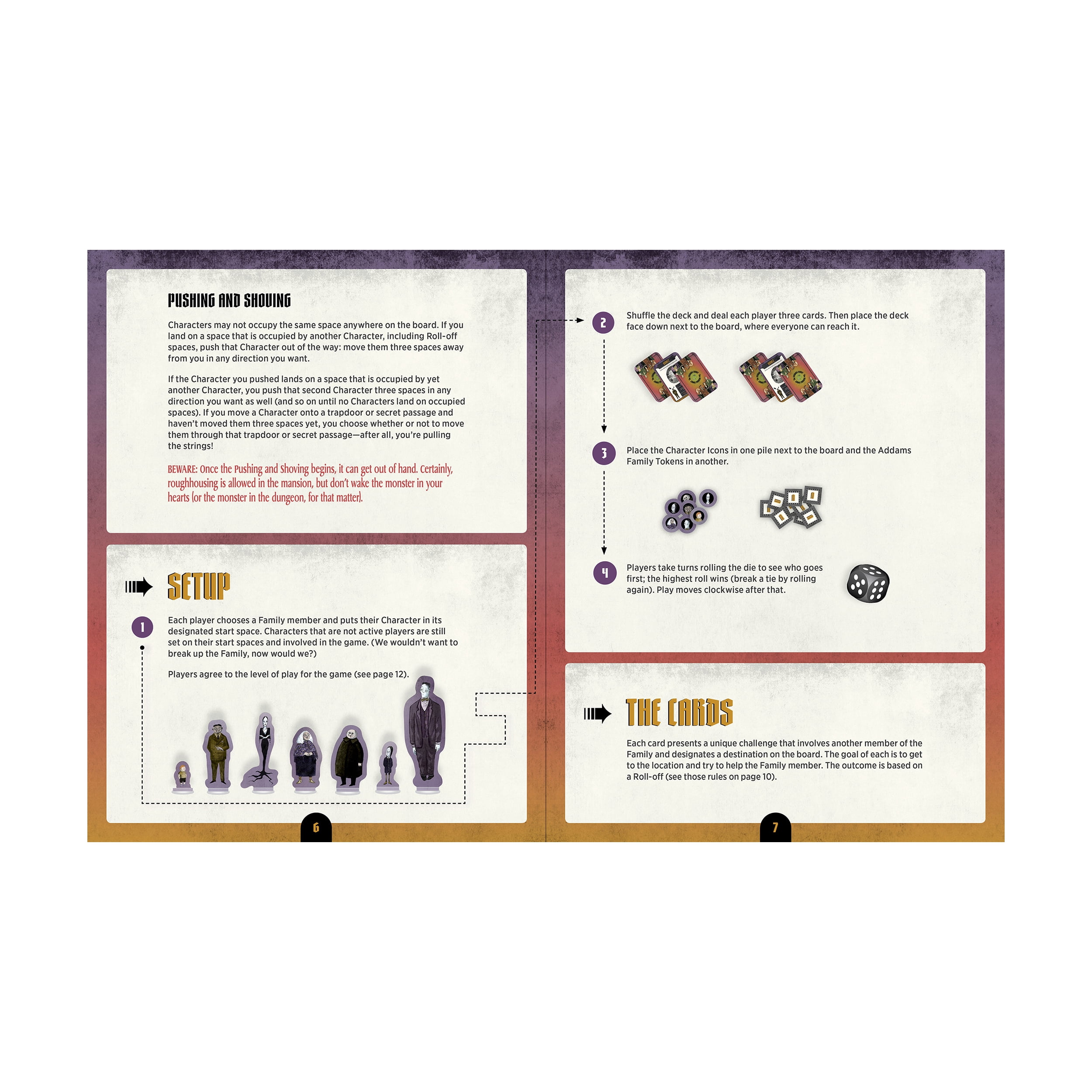 Pomegranate Communications The Addams Family Creepy Board Game Strategy Adventure Set (2-7 Players) 2lpba