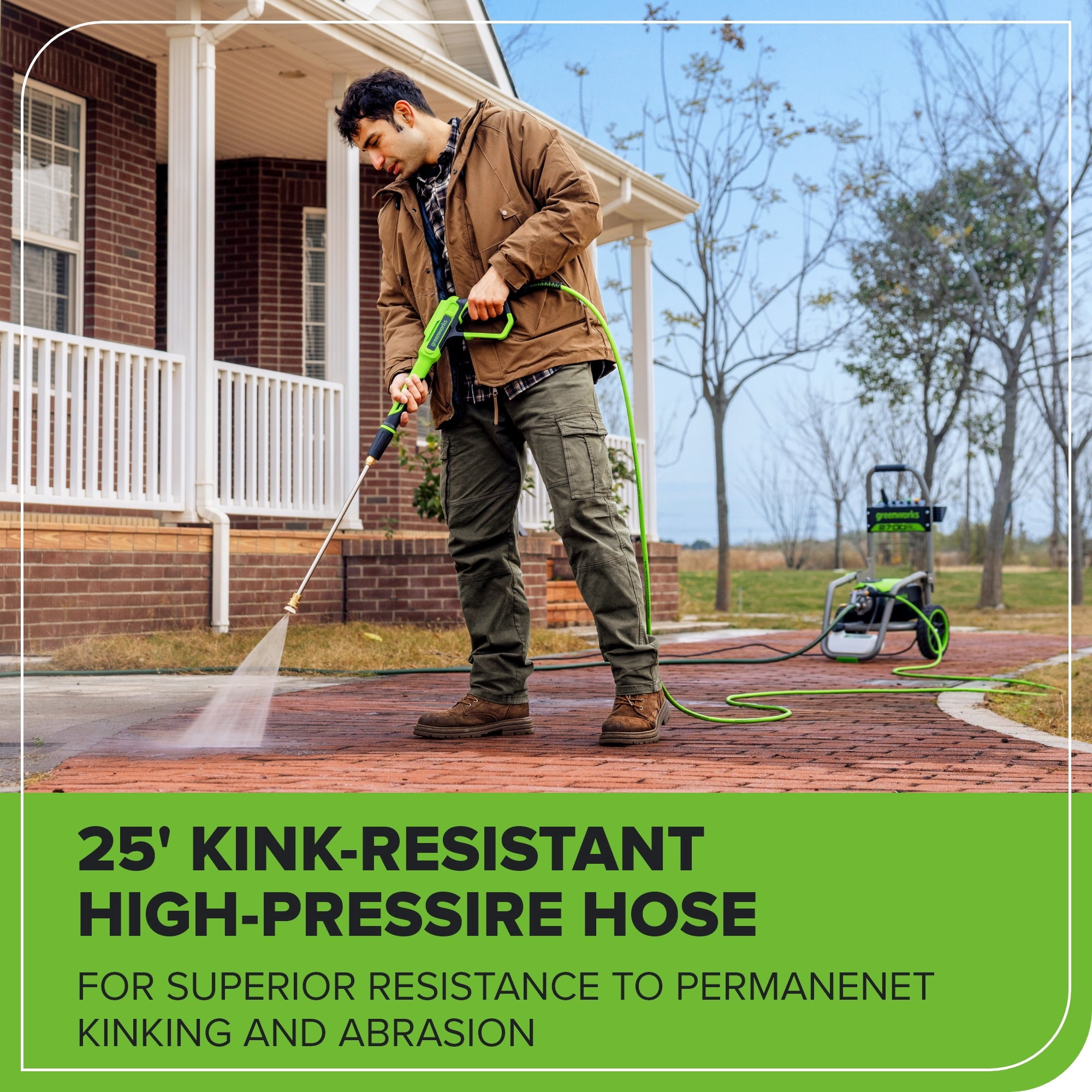 Greenworks Electric Pressure Washer, 2700 PSI 2.3 GPM Max, TruBrushless Motor Technology (2700 PSI) jjuh7