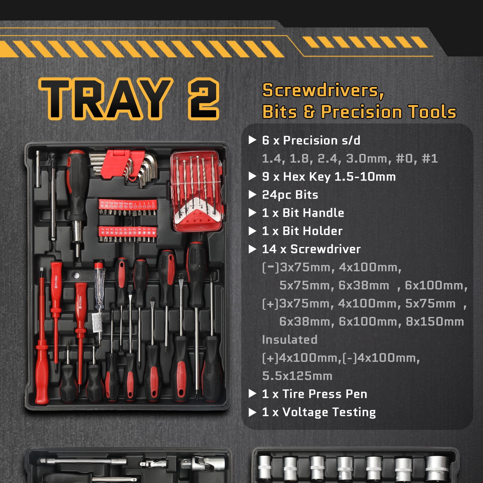 UBesGoo 1000-Piece Household Repair Hand Tool Kit with Rolling Trolley Case (Red, 1000 Pieces) iycjy